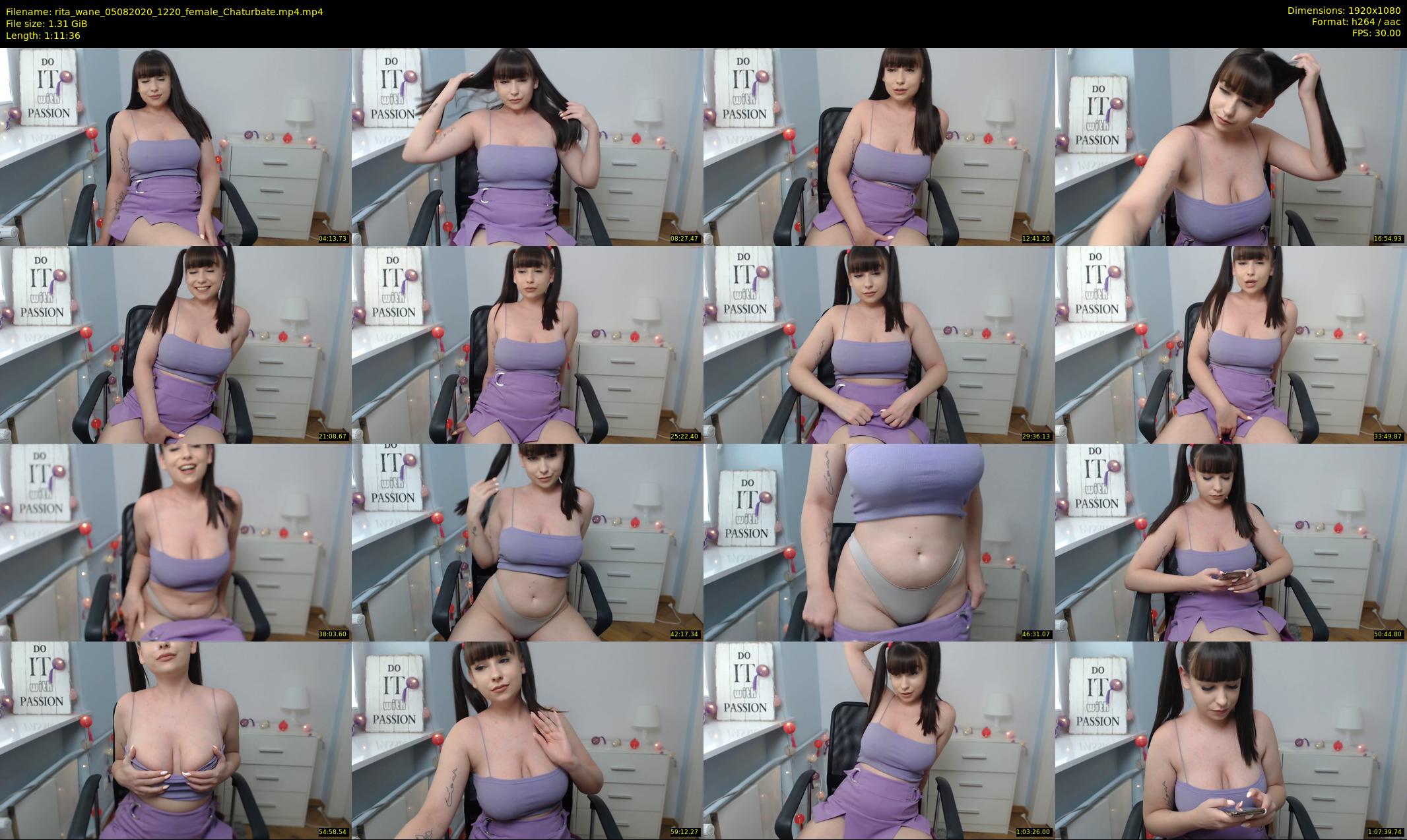 rita_wane — 72 minute Chaturbate female cam show recording, 1080p, Aug 5, 2020