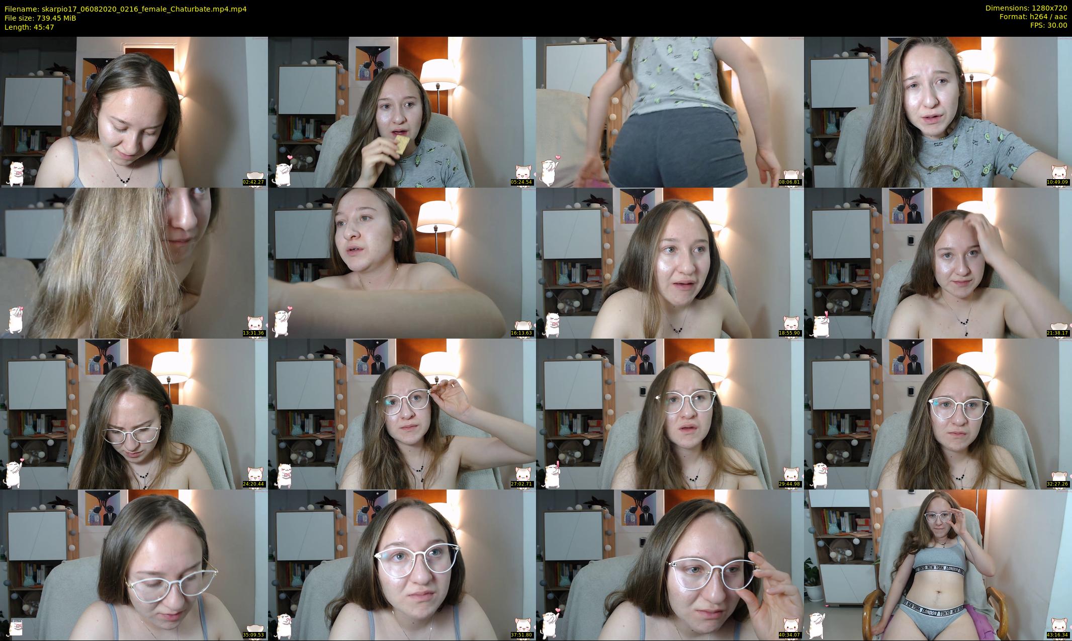 skarpio17 — 46 minute Chaturbate female cam show recording, 720p, Aug 6, 2020