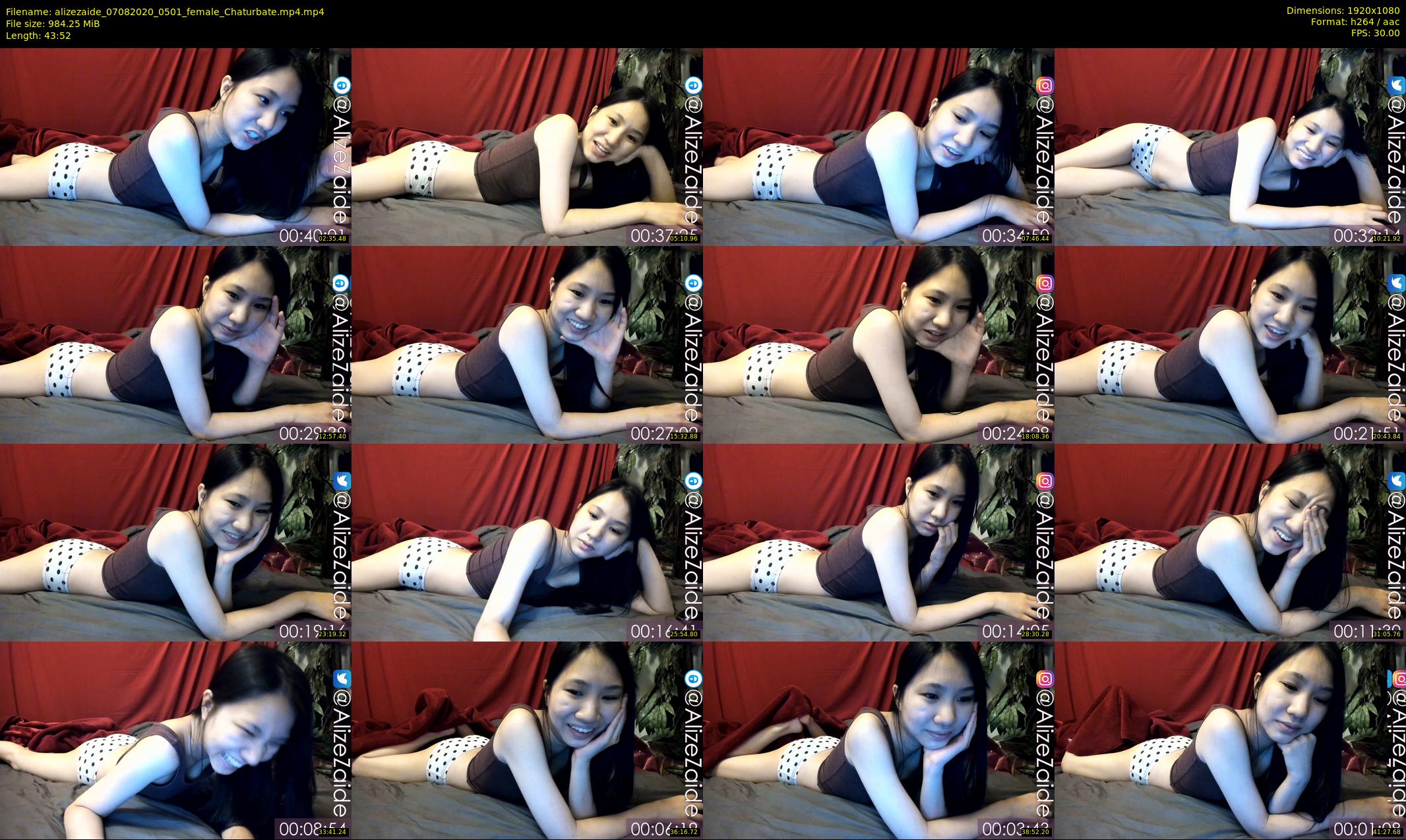 alizezaide — 44 minute Chaturbate female cam show recording, 1080p, Aug 7, 2020