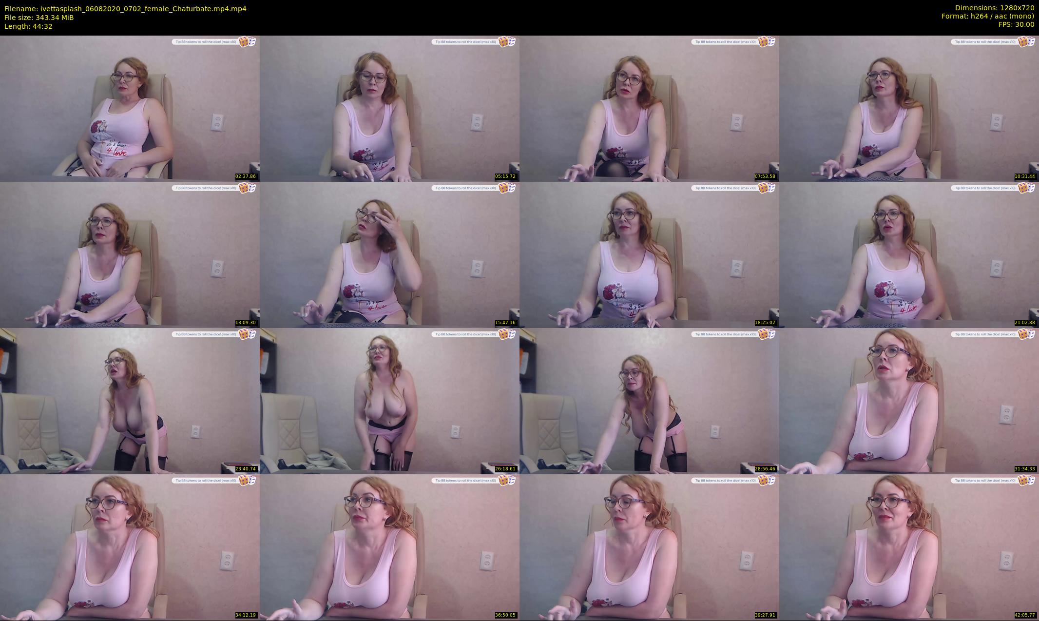 ivettasplash — 45 minute Chaturbate female cam show recording, 720p, Aug 6, 2020