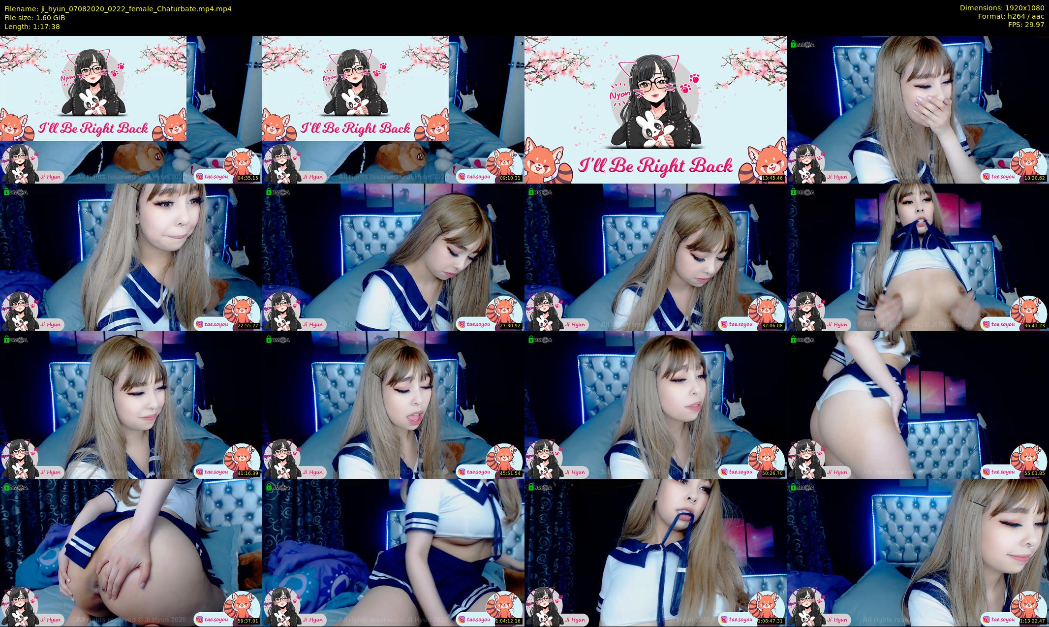 ji_hyun — 78 minute Chaturbate female cam show recording, 1080p, Aug 7, 2020