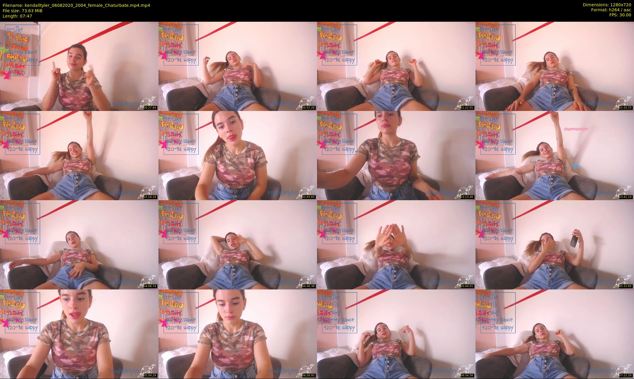 kendalltyler — 8 minute Chaturbate female cam show recording, 720p, Aug 6, 2020