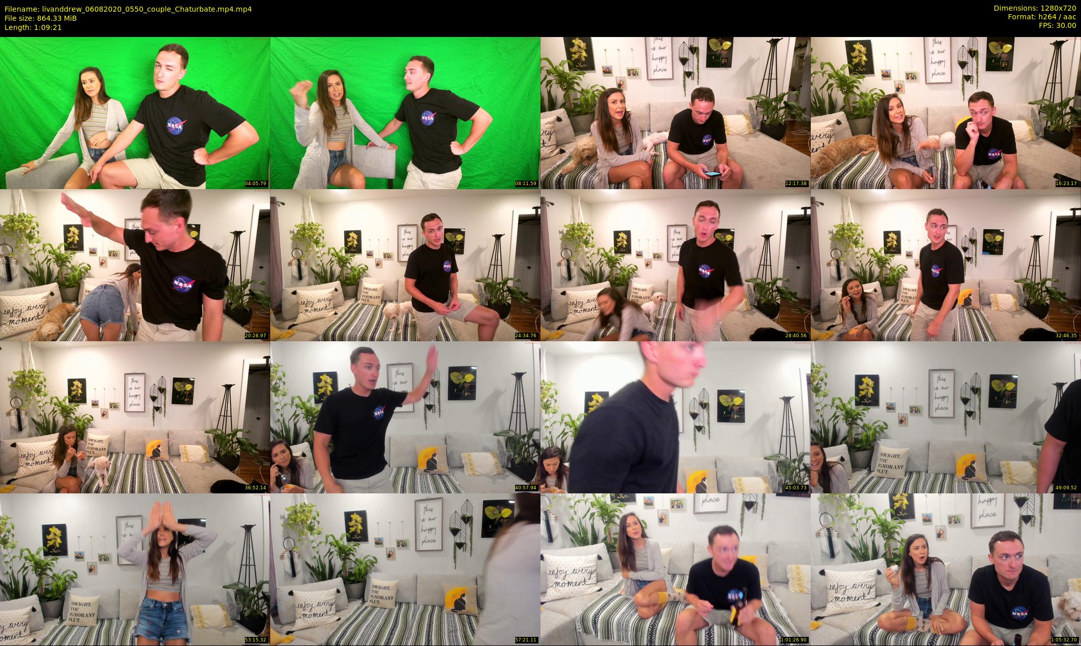 livanddrew — 70 minute Chaturbate couple cam show recording, 720p, Aug 6, 2020