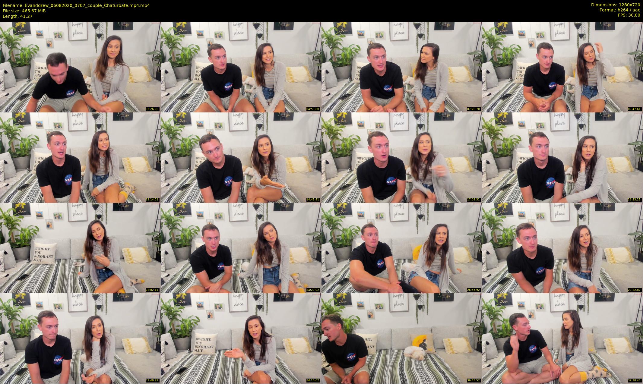 livanddrew — 42 minute Chaturbate couple cam show recording, 720p, Aug 6, 2020