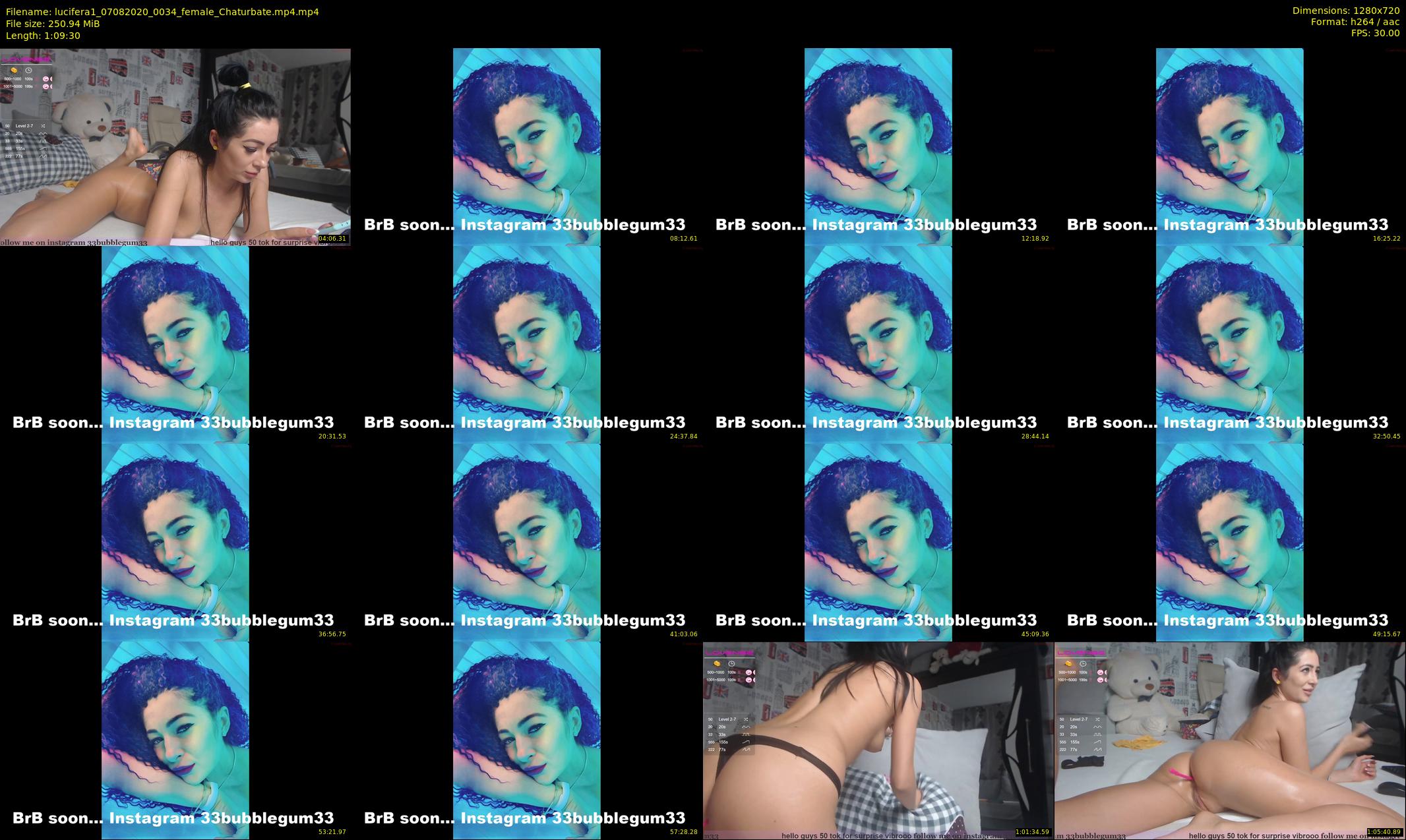 lucifera1 — 70 minute Chaturbate female cam show recording, 720p, Aug 7, 2020