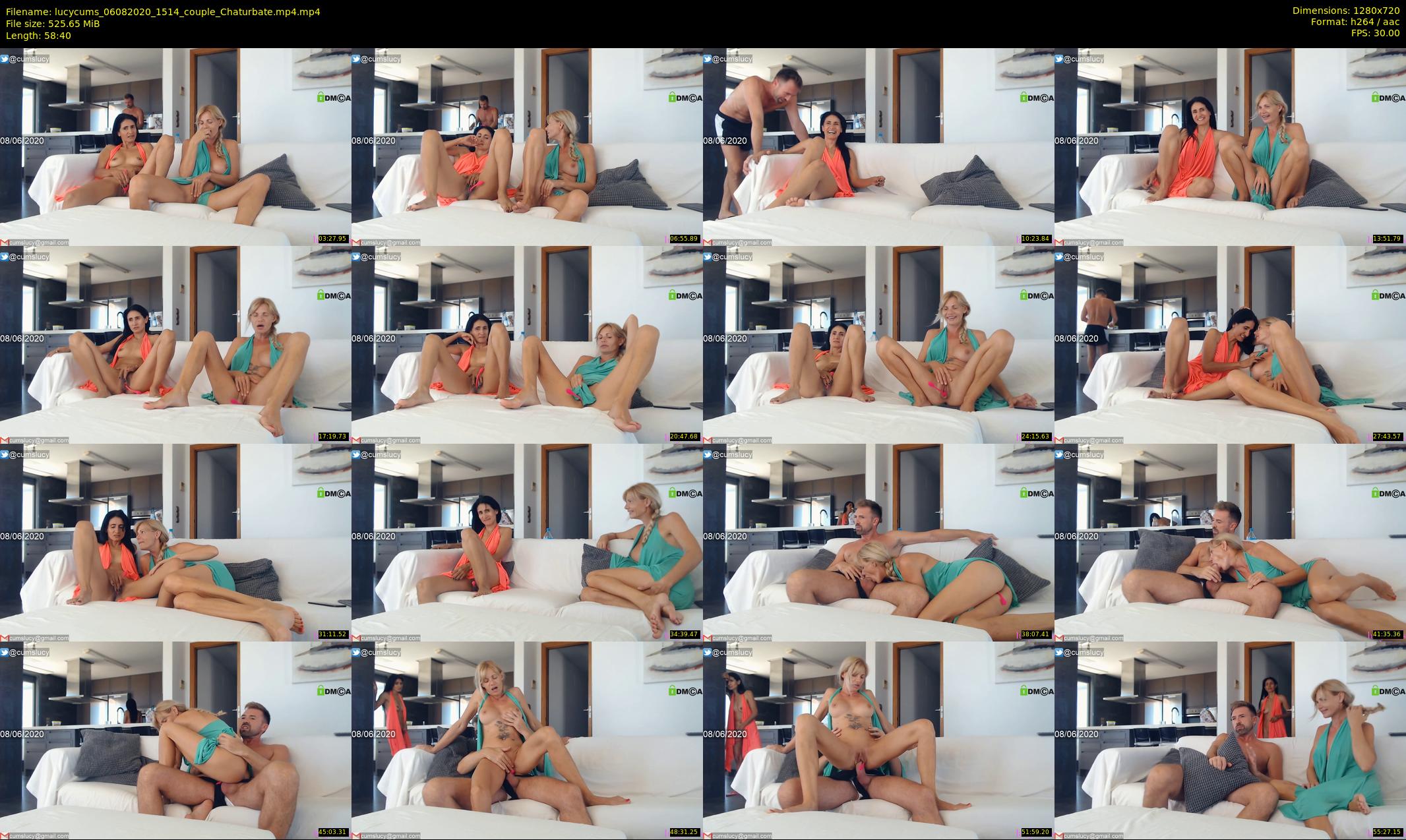 lucycums — 59 minute Chaturbate couple cam show recording, 720p, Aug 6, 2020