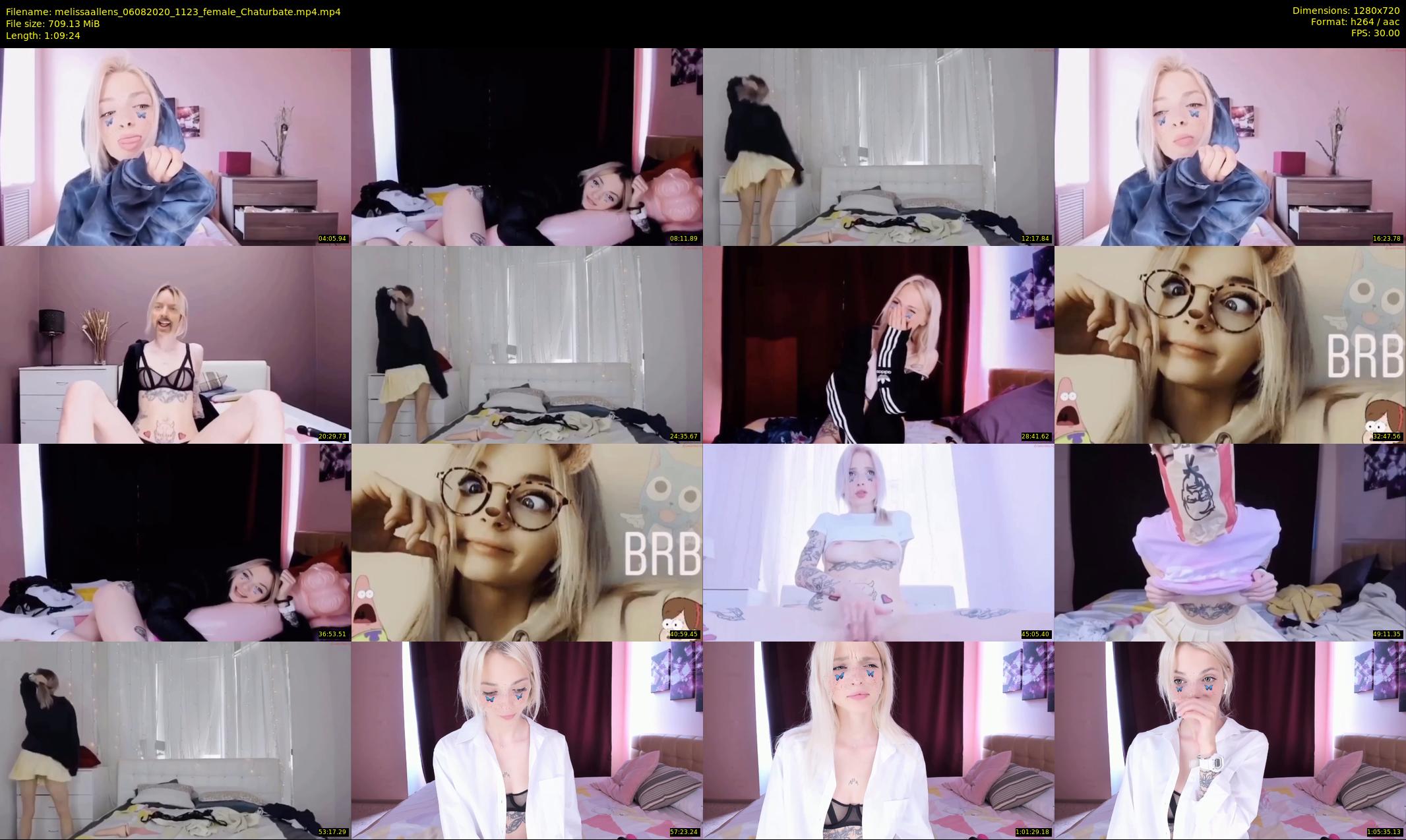 melissaallens — 70 minute Chaturbate female cam show recording, 720p, Aug 6, 2020
