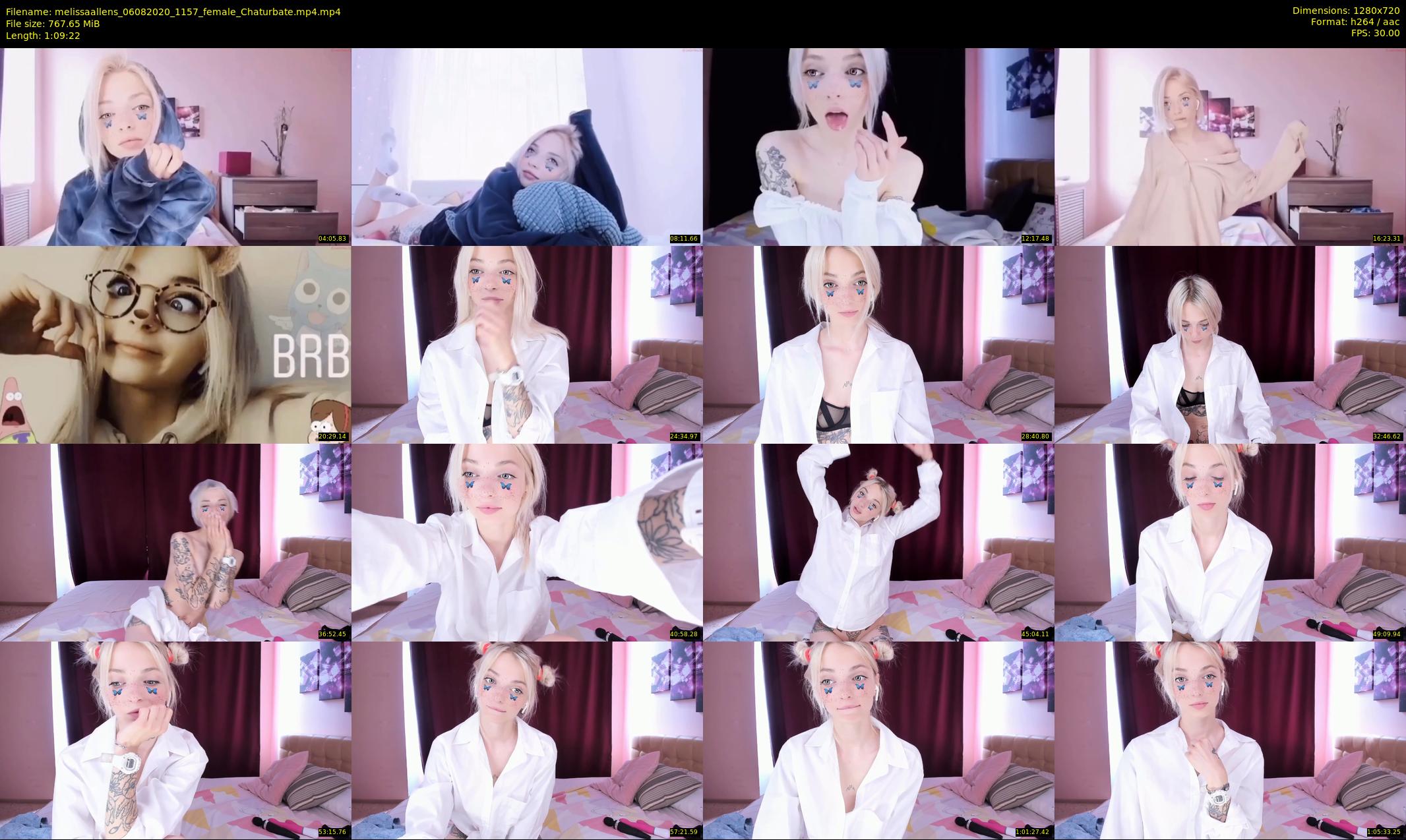 melissaallens — 70 minute Chaturbate female cam show recording, 720p, Aug 6, 2020