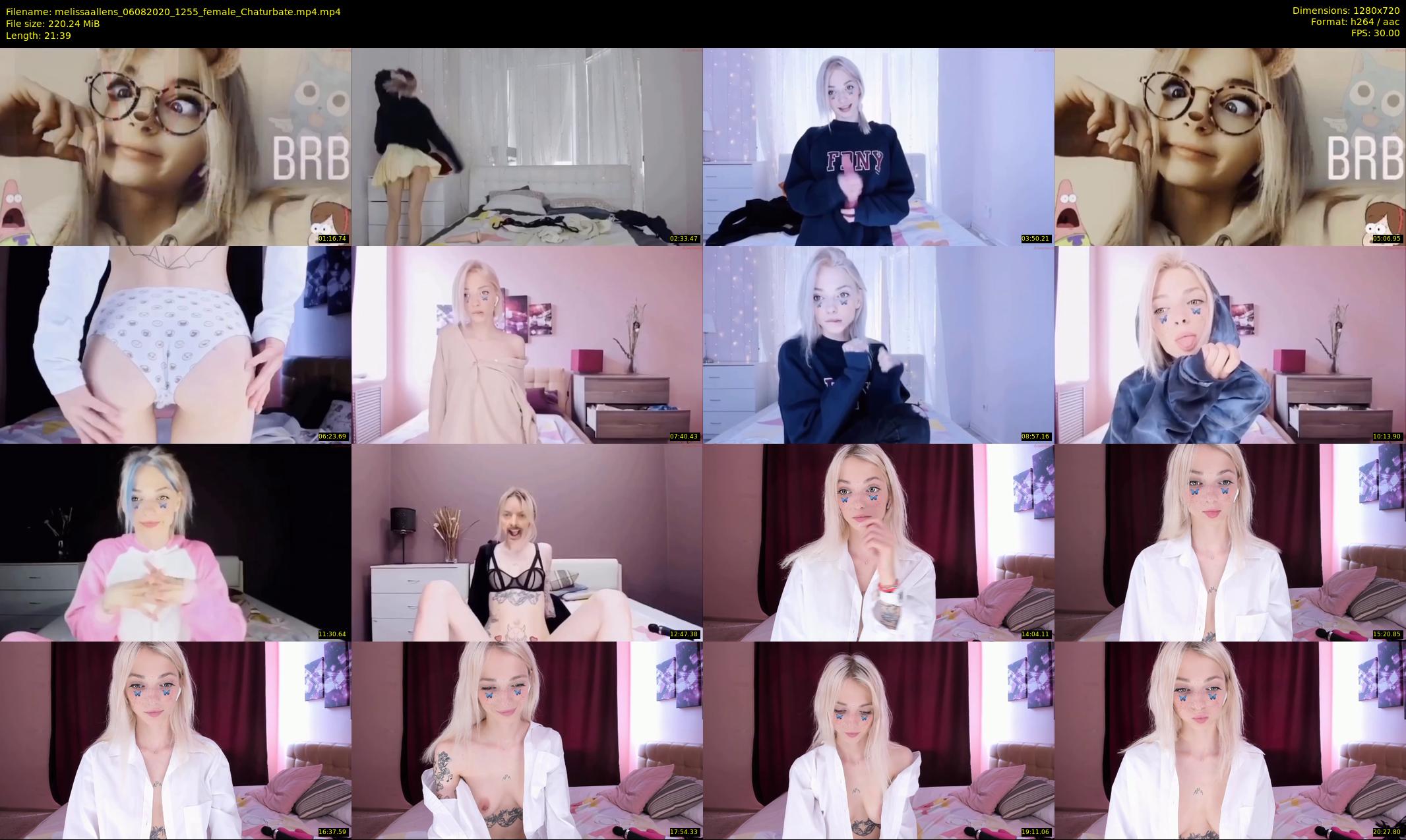 melissaallens — 22 minute Chaturbate female cam show recording, 720p, Aug 6, 2020