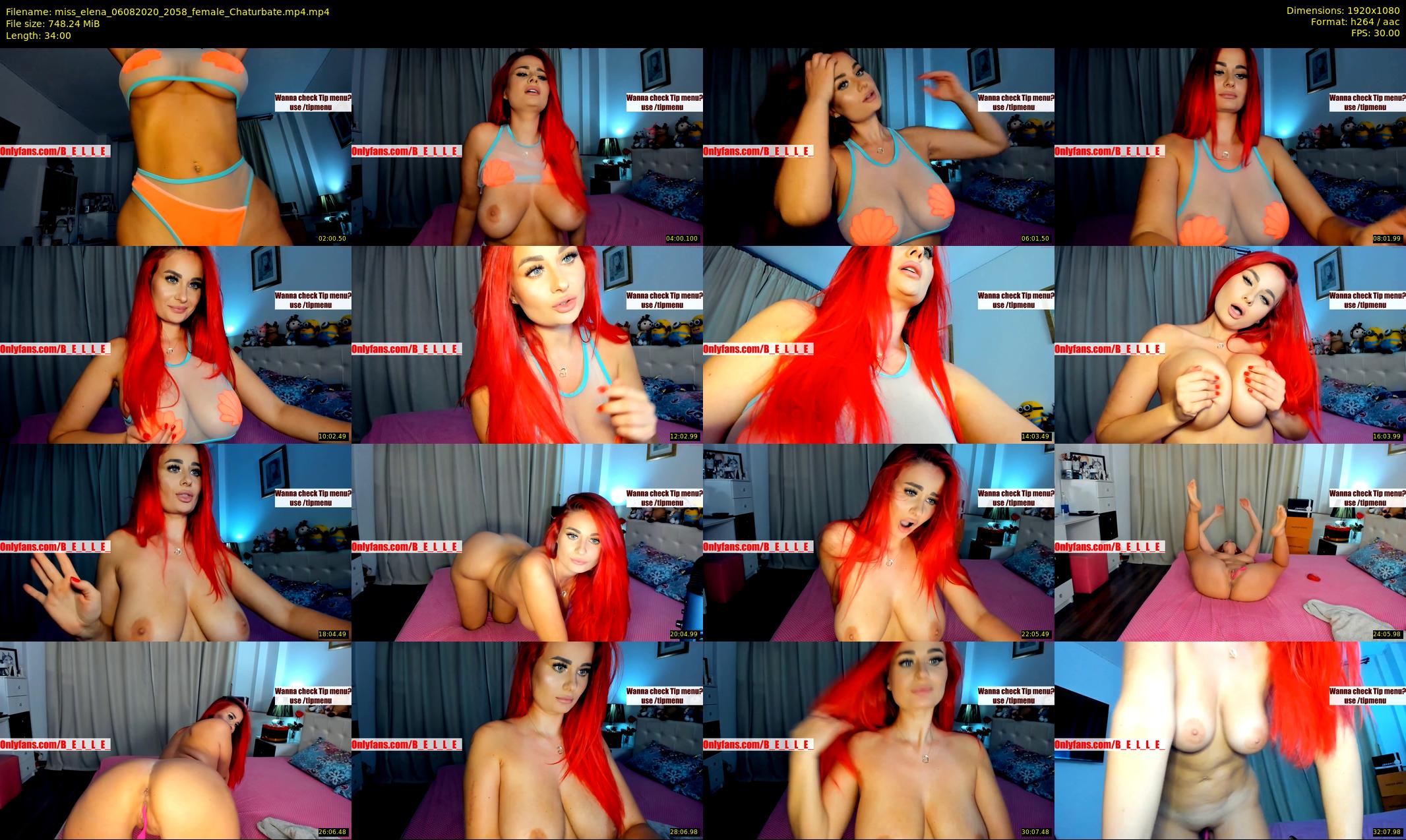 miss_elena — 34 minute Chaturbate female cam show recording, 1080p, Aug 6, 2020