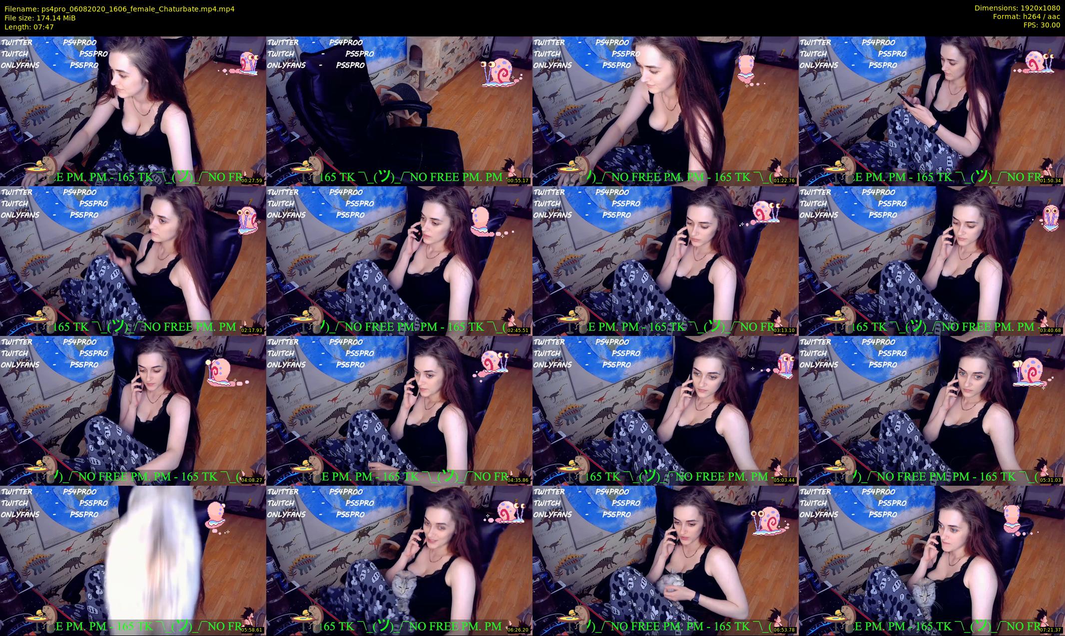 ps4pro — 8 minute Chaturbate female cam show recording, 1080p, Aug 6, 2020