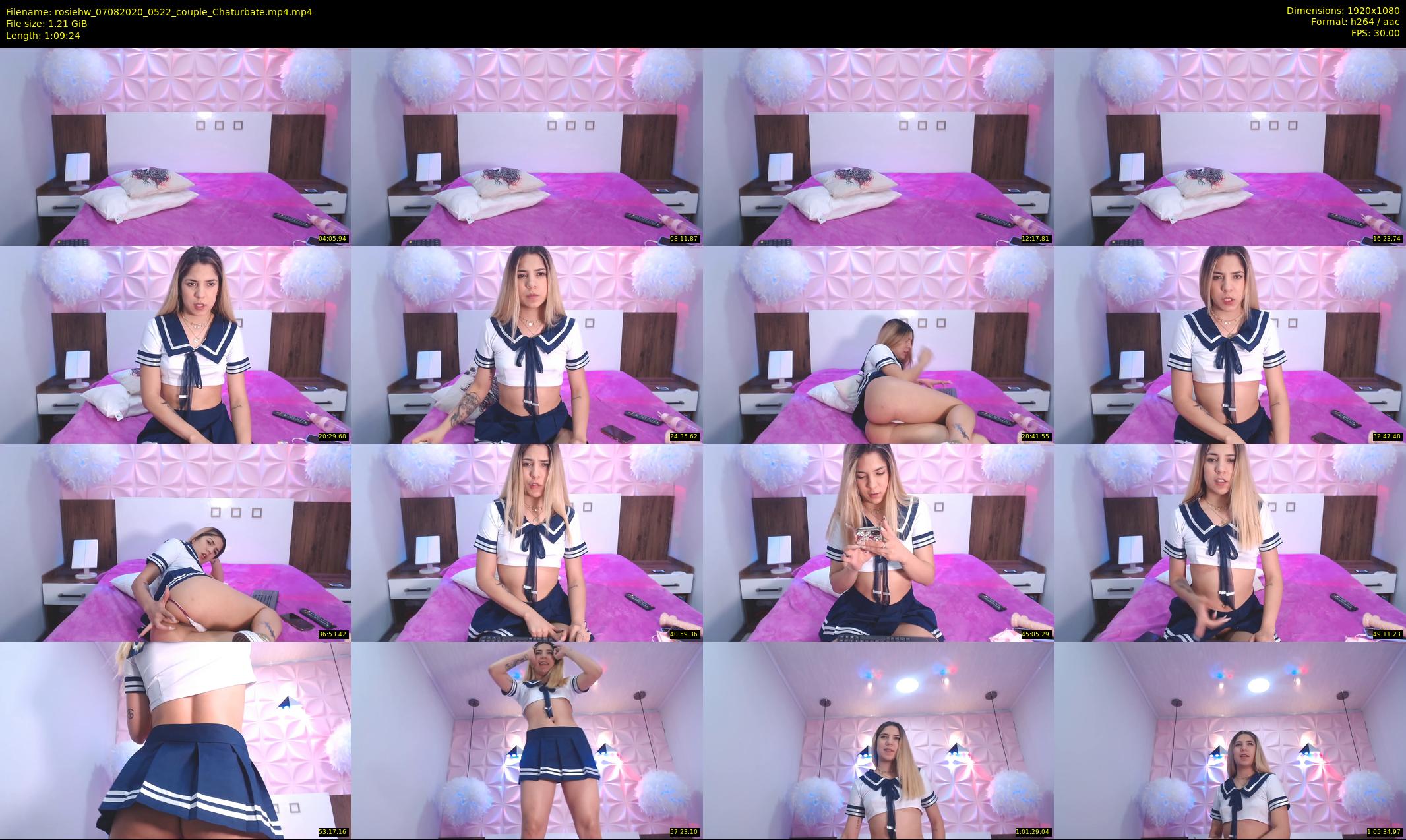 rosiehw — 70 minute Chaturbate couple cam show recording, 1080p, Aug 7, 2020