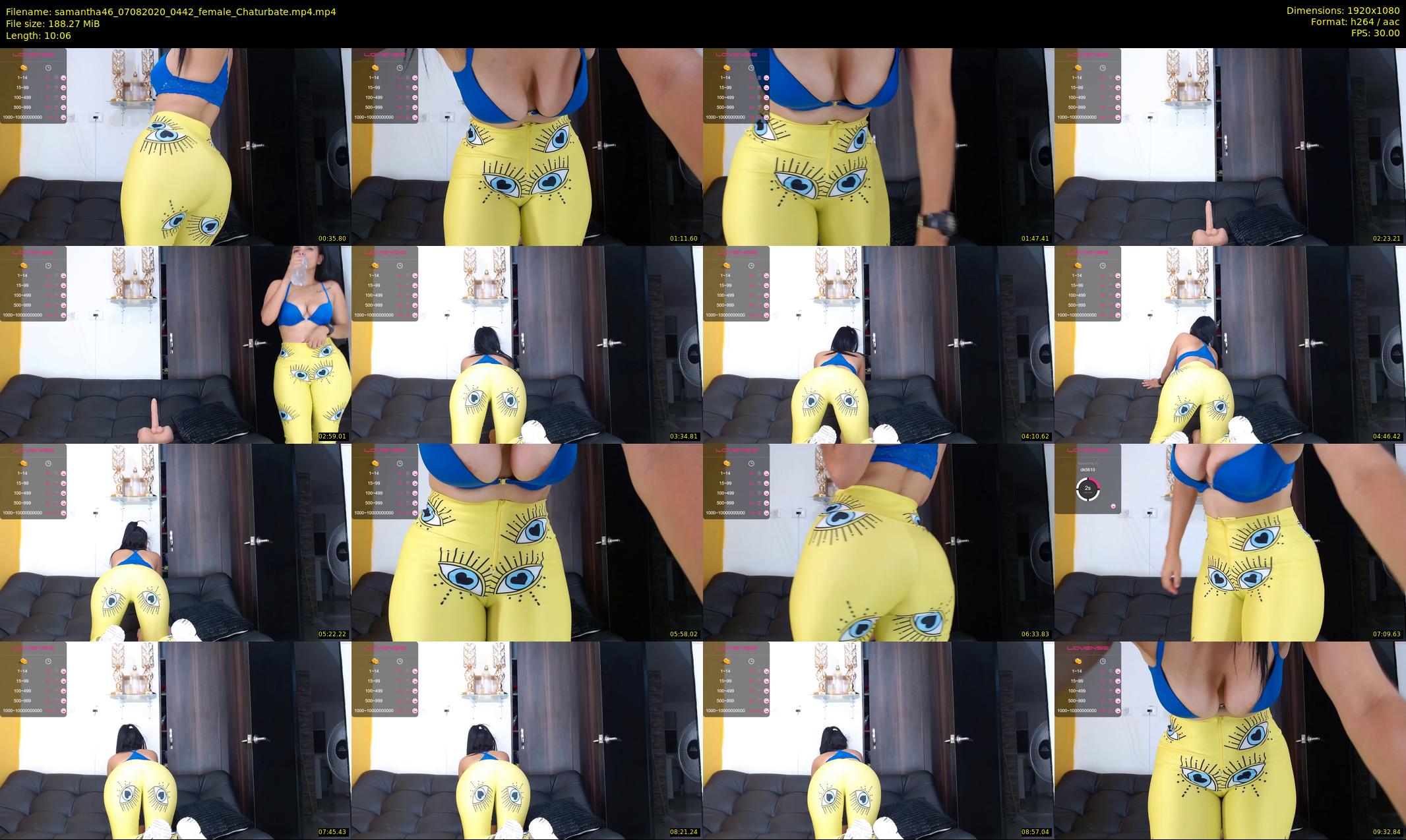 samantha46 — 11 minute Chaturbate female cam show recording, 1080p, Aug 7, 2020