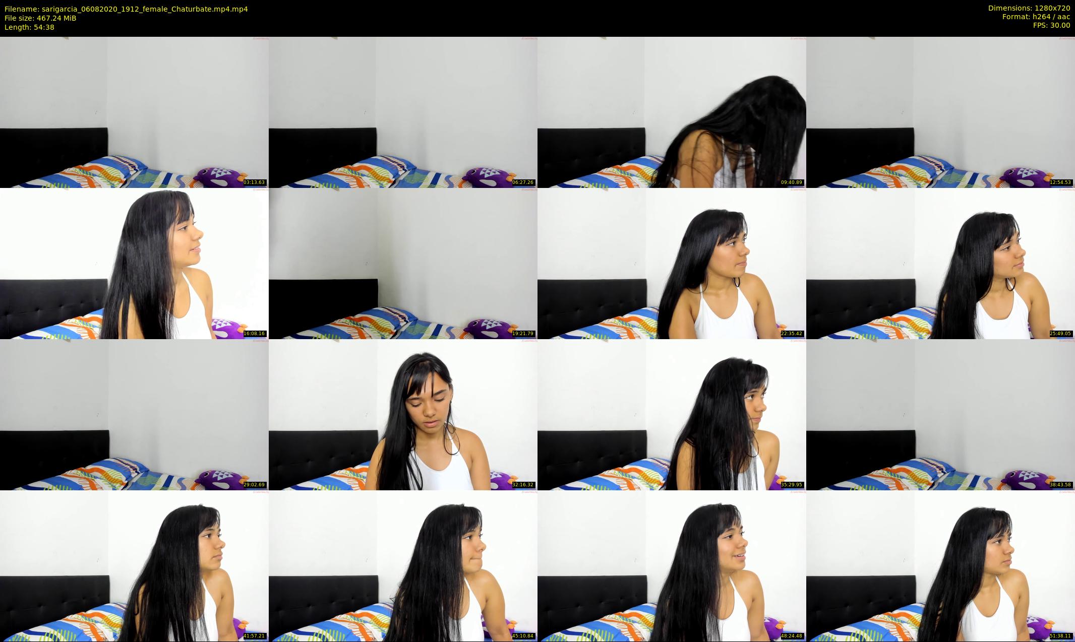 sarigarcia — 55 minute Chaturbate female cam show recording, 720p, Aug 6, 2020