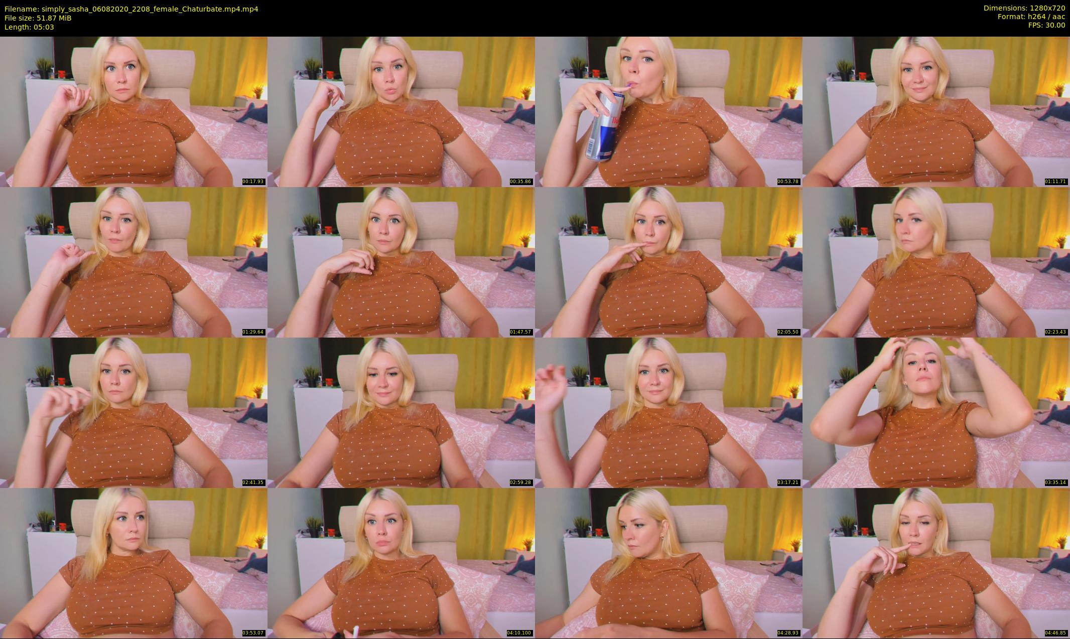 simply_sasha — 6 minute Chaturbate female cam show recording, 720p, Aug 6, 2020