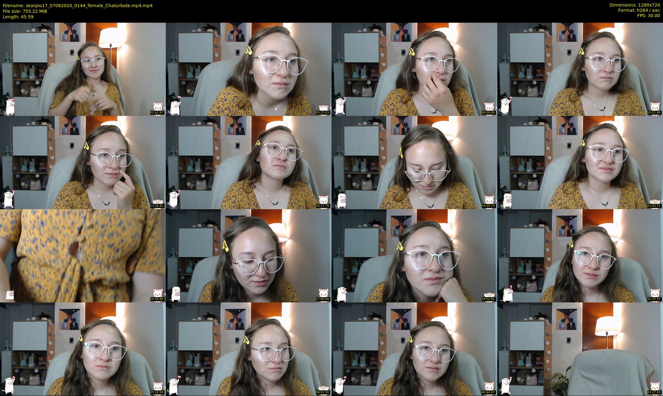 skarpio17 — 46 minute Chaturbate female cam show recording, 720p, Aug 7, 2020