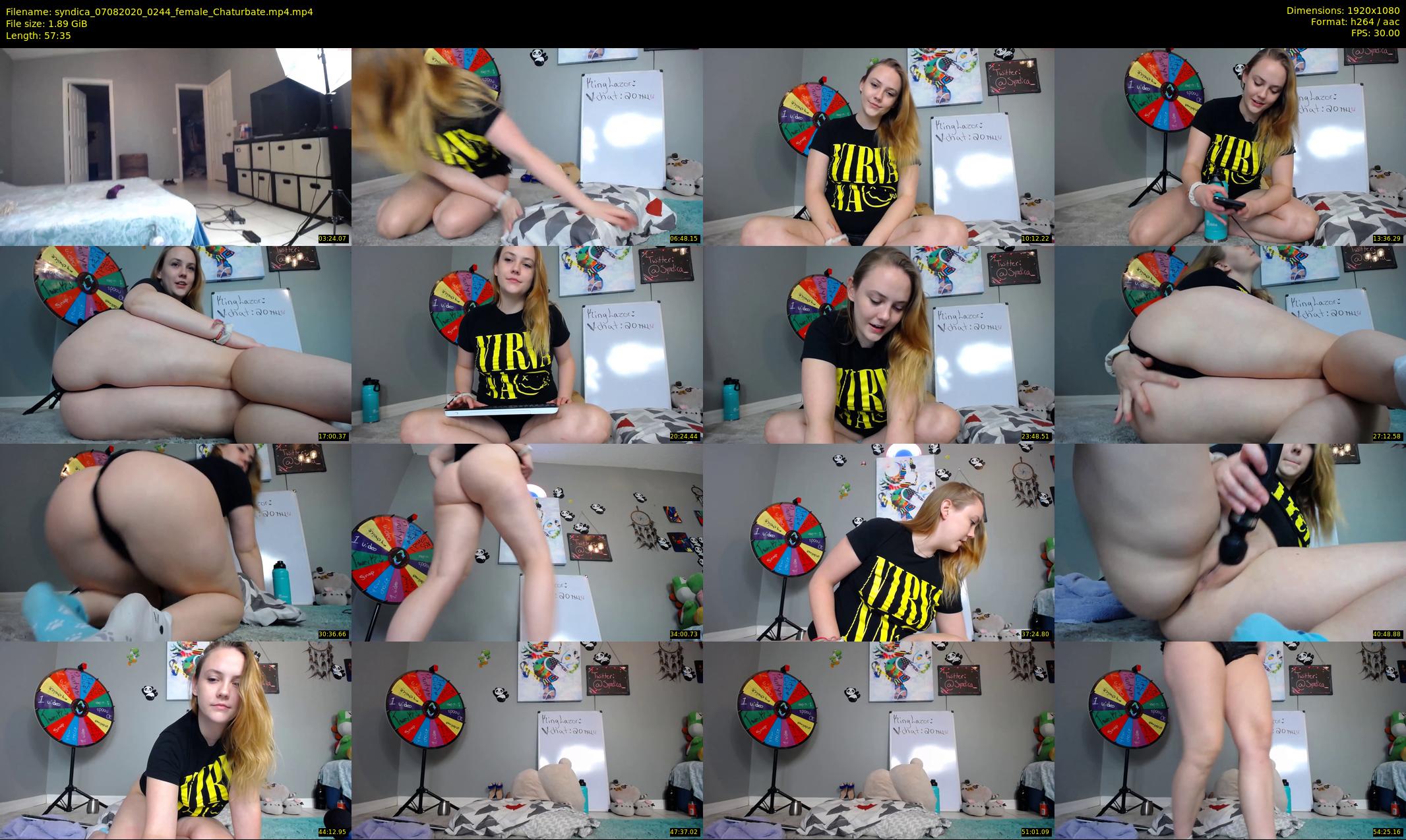 syndica — 58 minute Chaturbate female cam show recording, 1080p, Aug 7, 2020