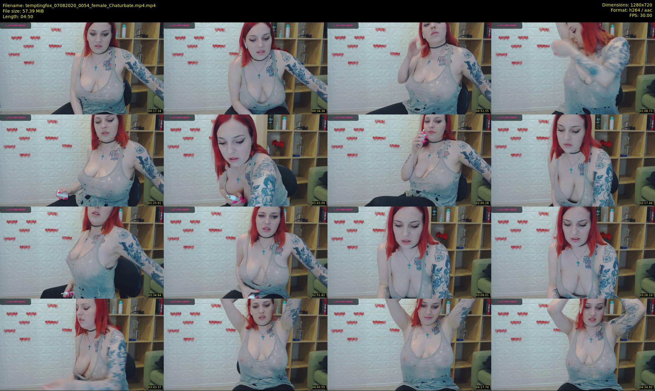 temptingfox — 5 minute Chaturbate female cam show recording, 720p, Aug 7, 2020
