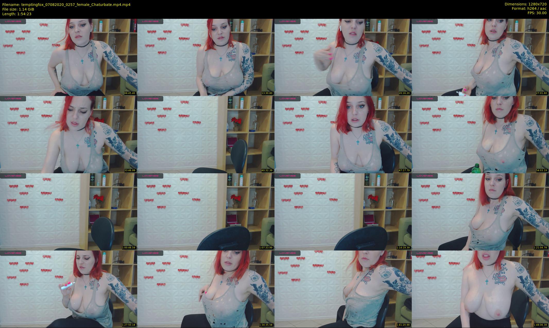 temptingfox — 115 minute Chaturbate female cam show recording, 720p, Aug 7, 2020
