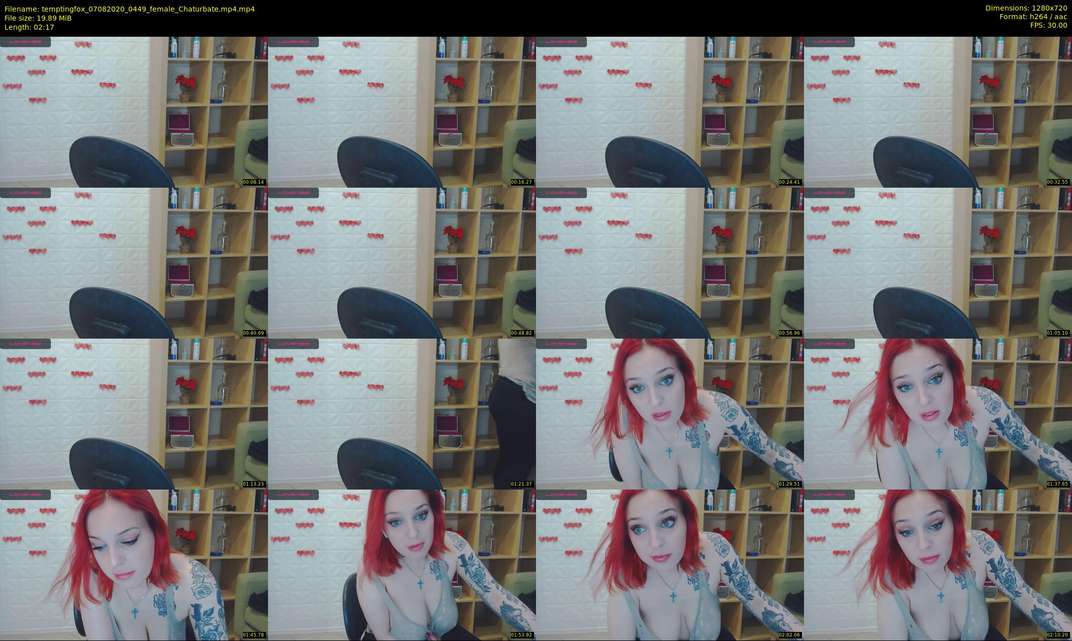 temptingfox — 3 minute Chaturbate female cam show recording, 720p, Aug 7, 2020