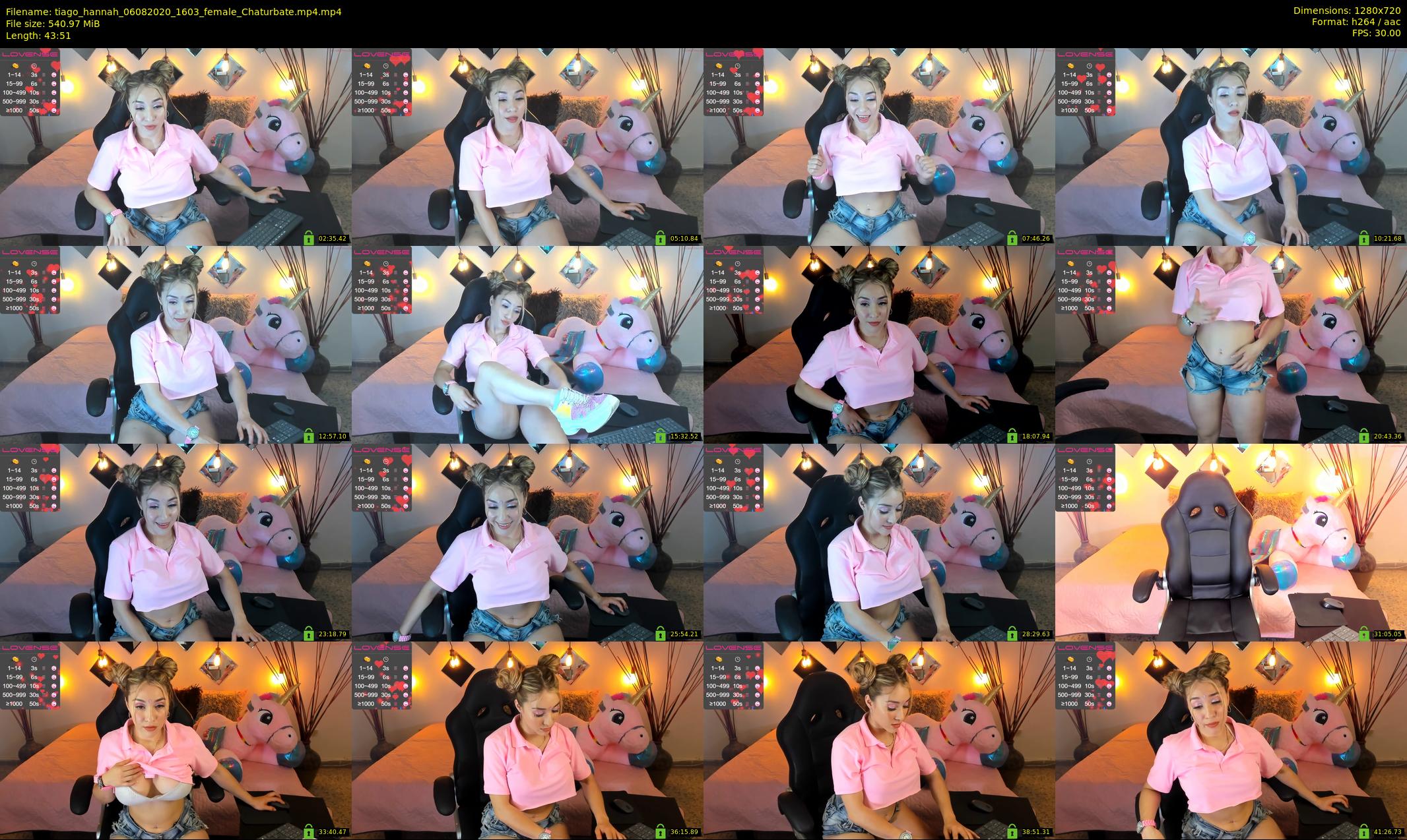 tiago_hannah — 44 minute Chaturbate couple cam show recording, 720p, Aug 6, 2020