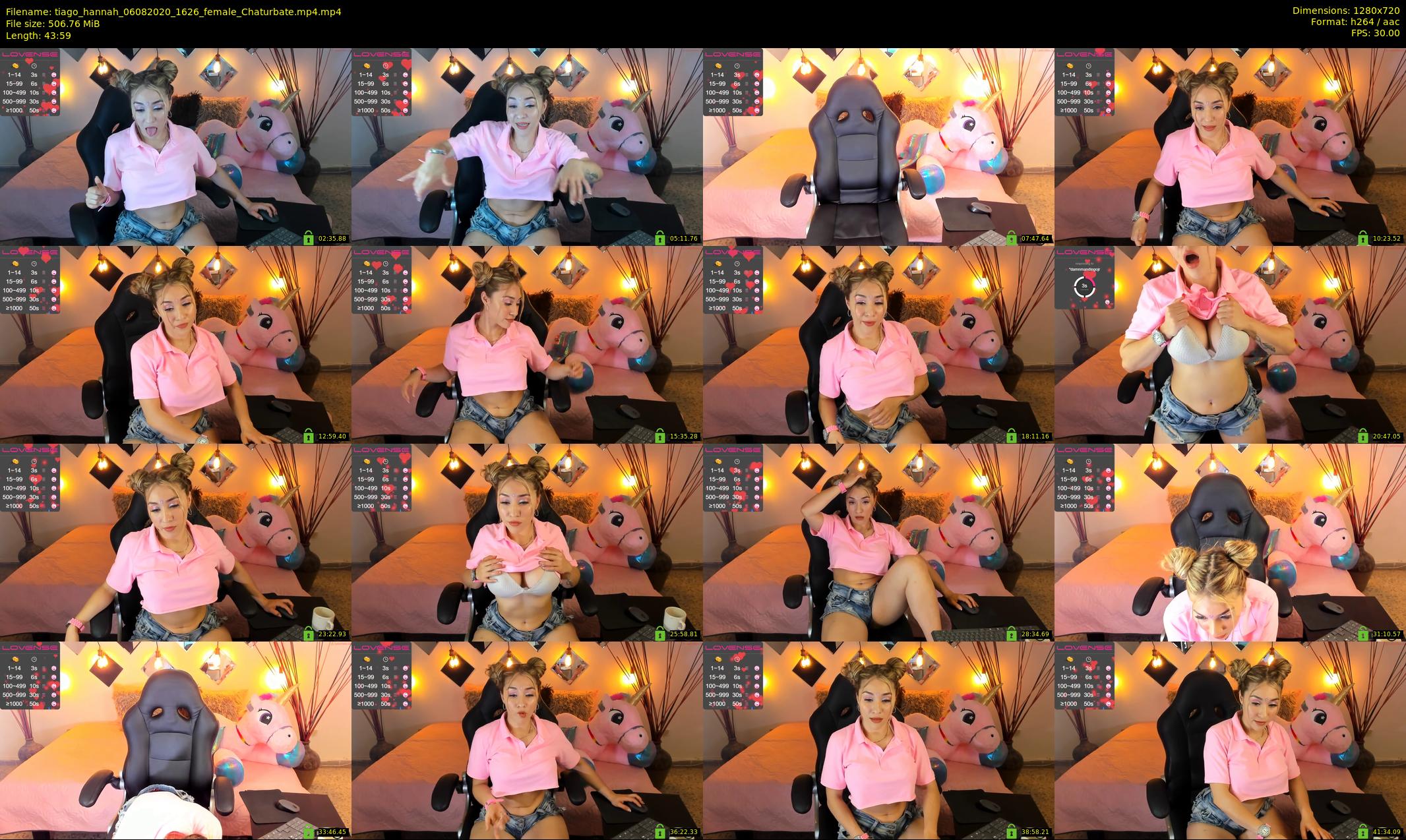 tiago_hannah — 44 minute Chaturbate couple cam show recording, 720p, Aug 6, 2020