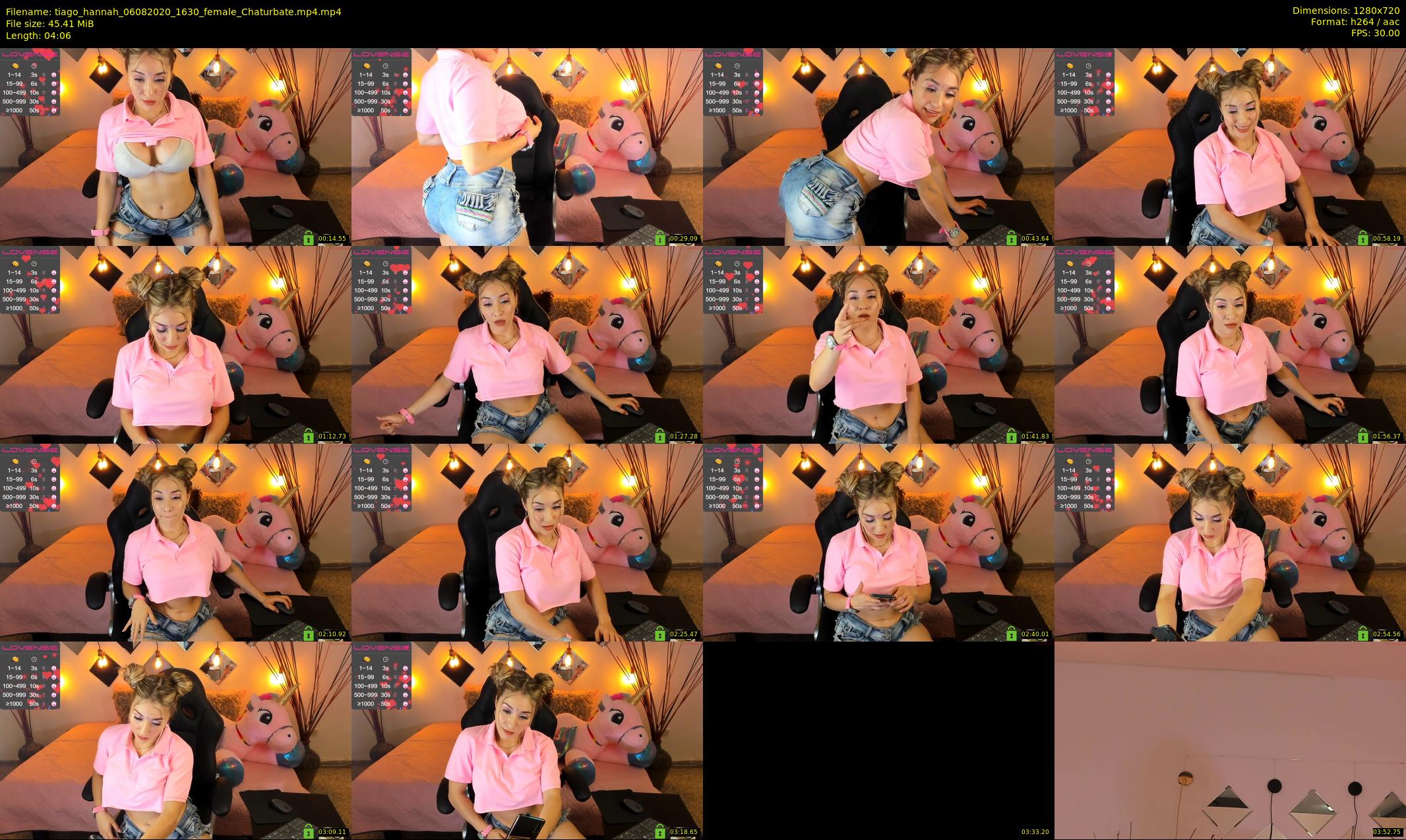 tiago_hannah — 5 minute Chaturbate couple cam show recording, 720p, Aug 6, 2020