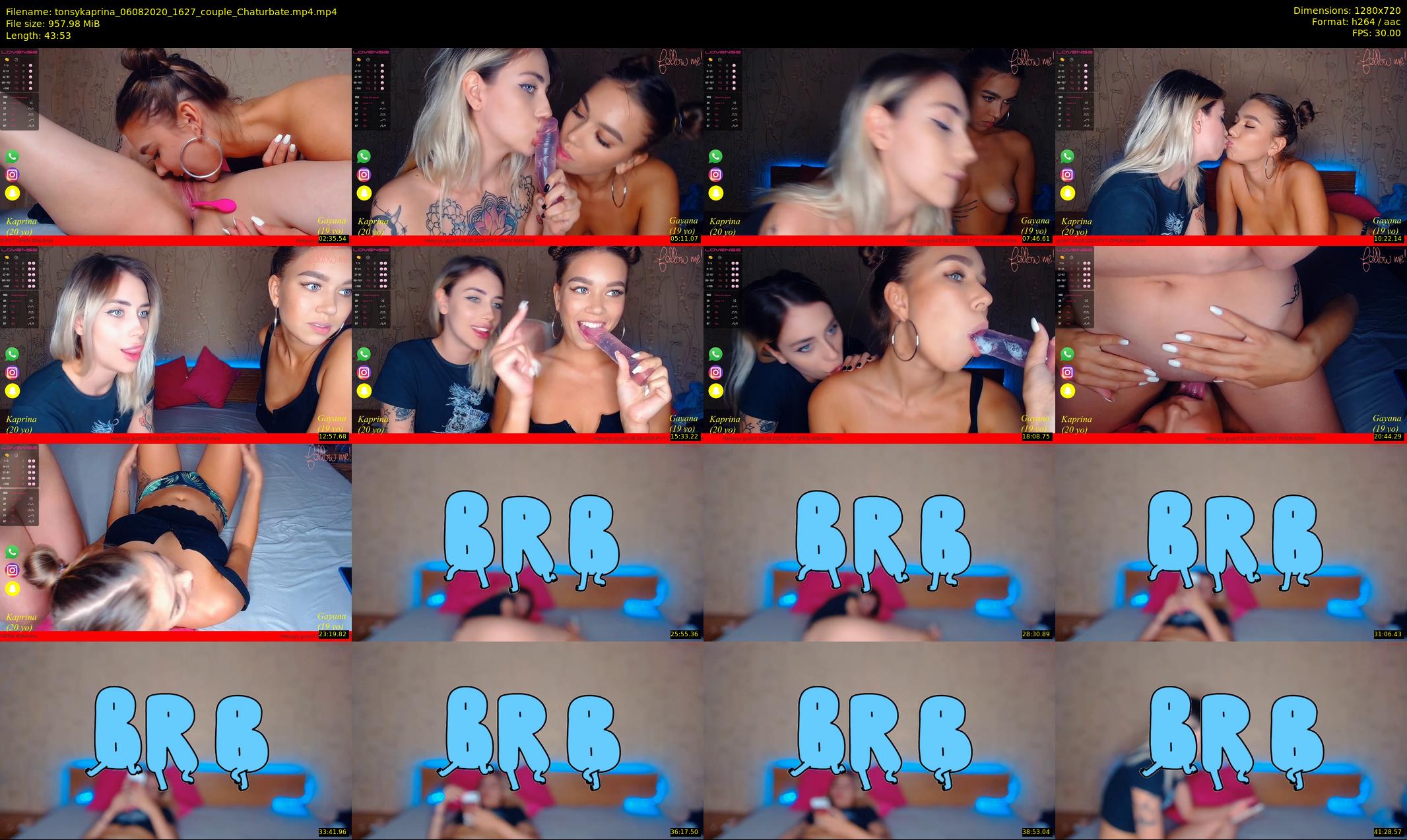 tonsykaprina — 44 minute Chaturbate couple cam show recording, 720p, Aug 6, 2020