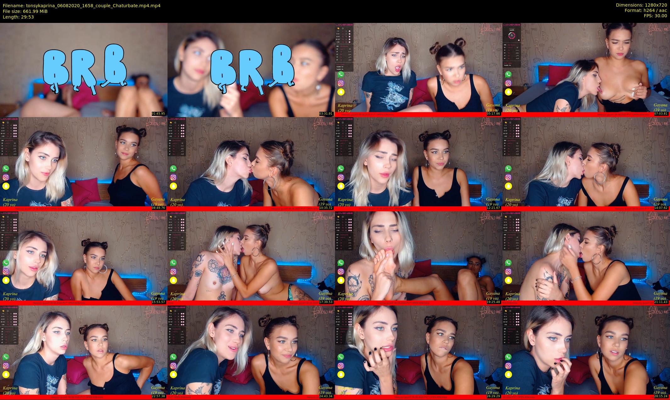 tonsykaprina — 30 minute Chaturbate couple cam show recording, 720p, Aug 6, 2020