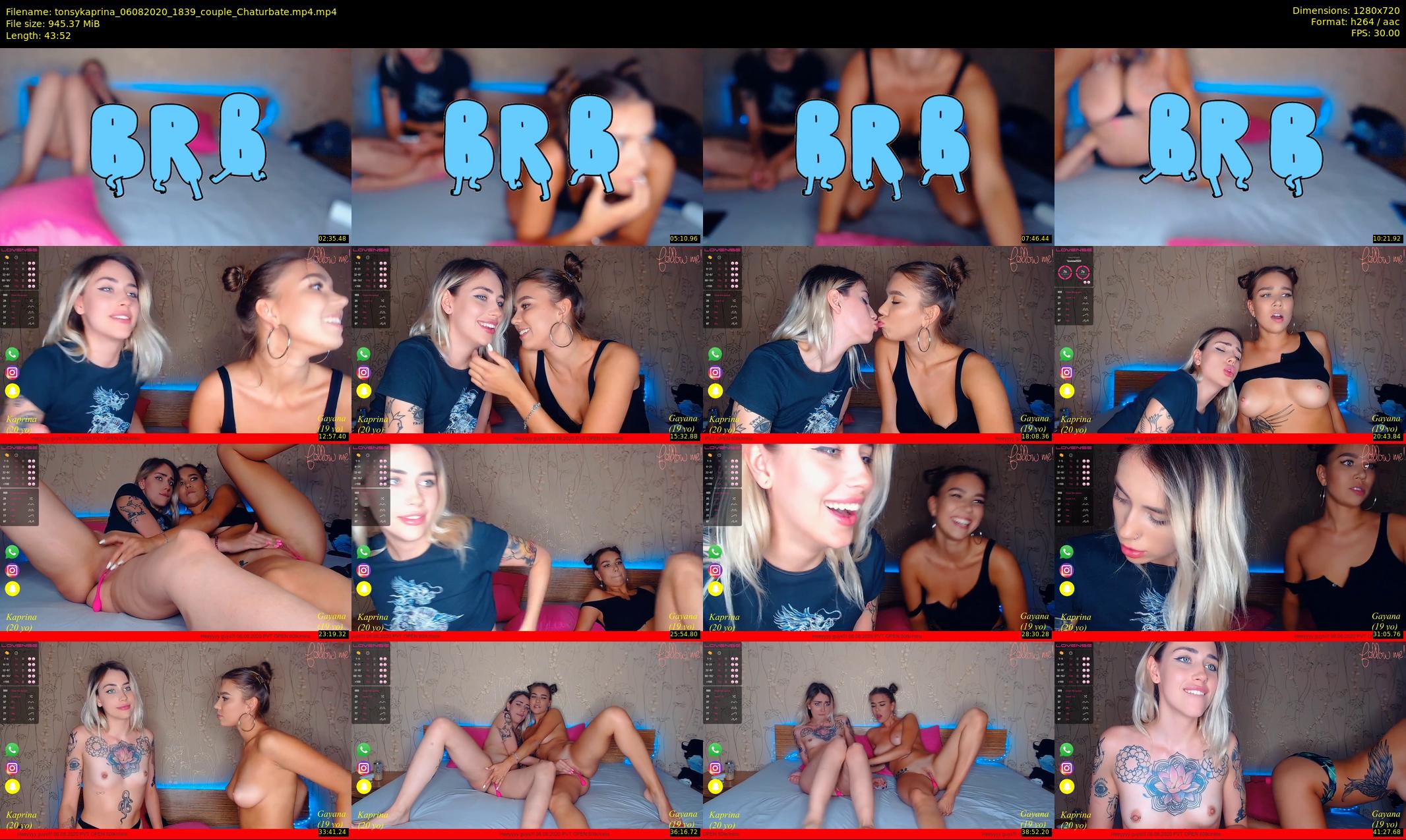 tonsykaprina — 44 minute Chaturbate couple cam show recording, 720p, Aug 6, 2020