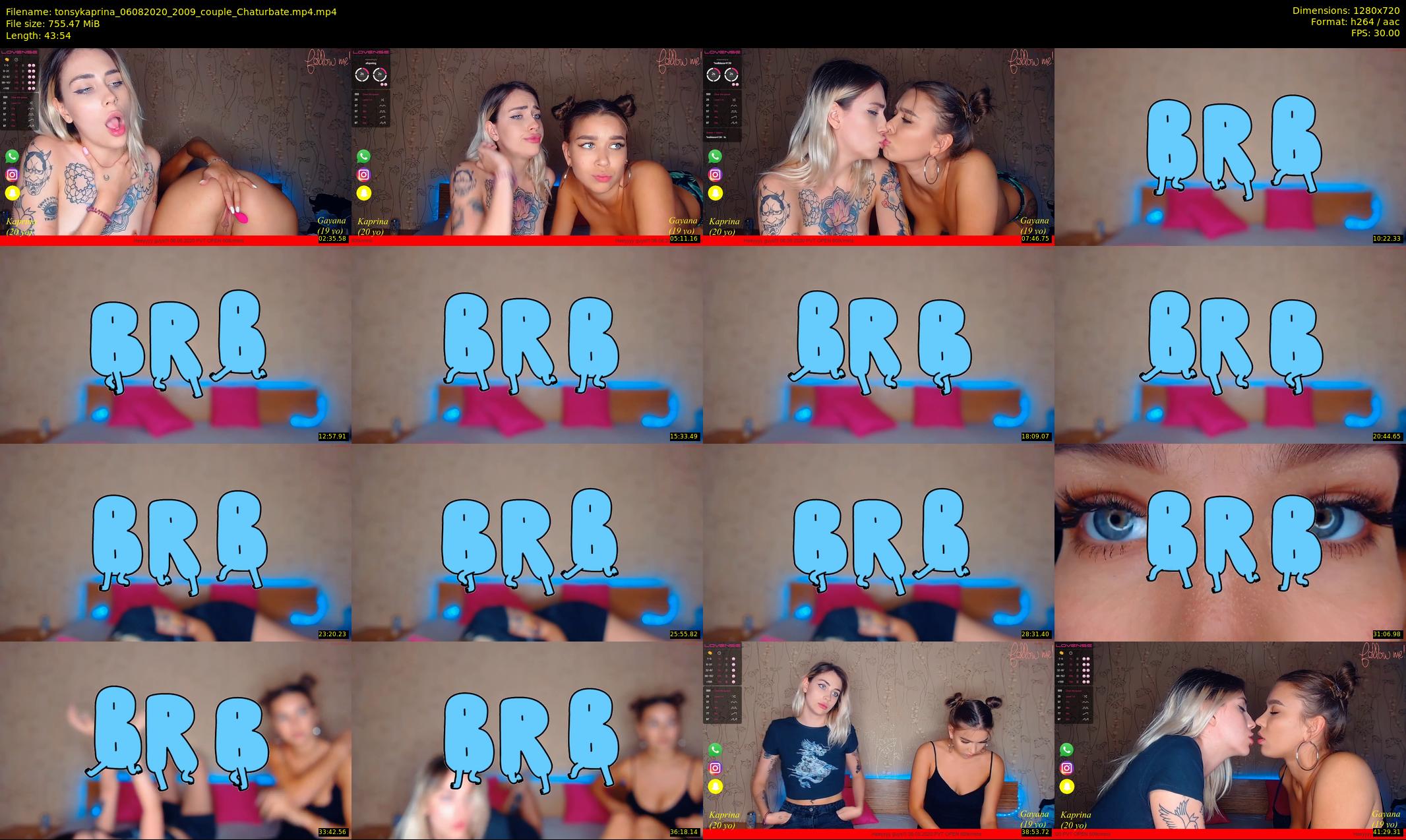 tonsykaprina — 44 minute Chaturbate couple cam show recording, 720p, Aug 6, 2020