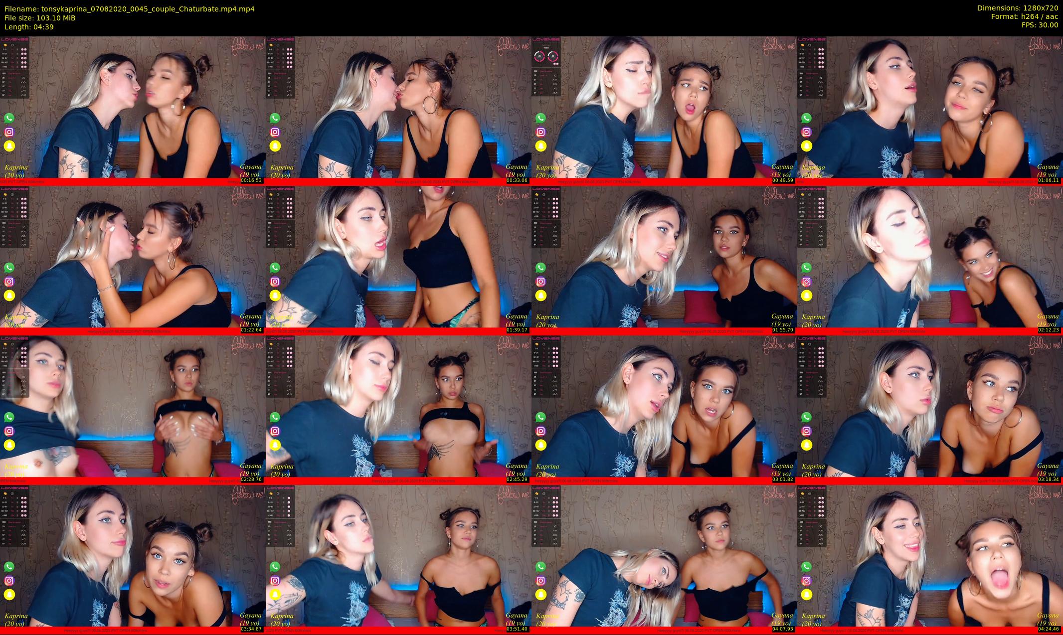 tonsykaprina — 5 minute Chaturbate couple cam show recording, 720p, Aug 7, 2020