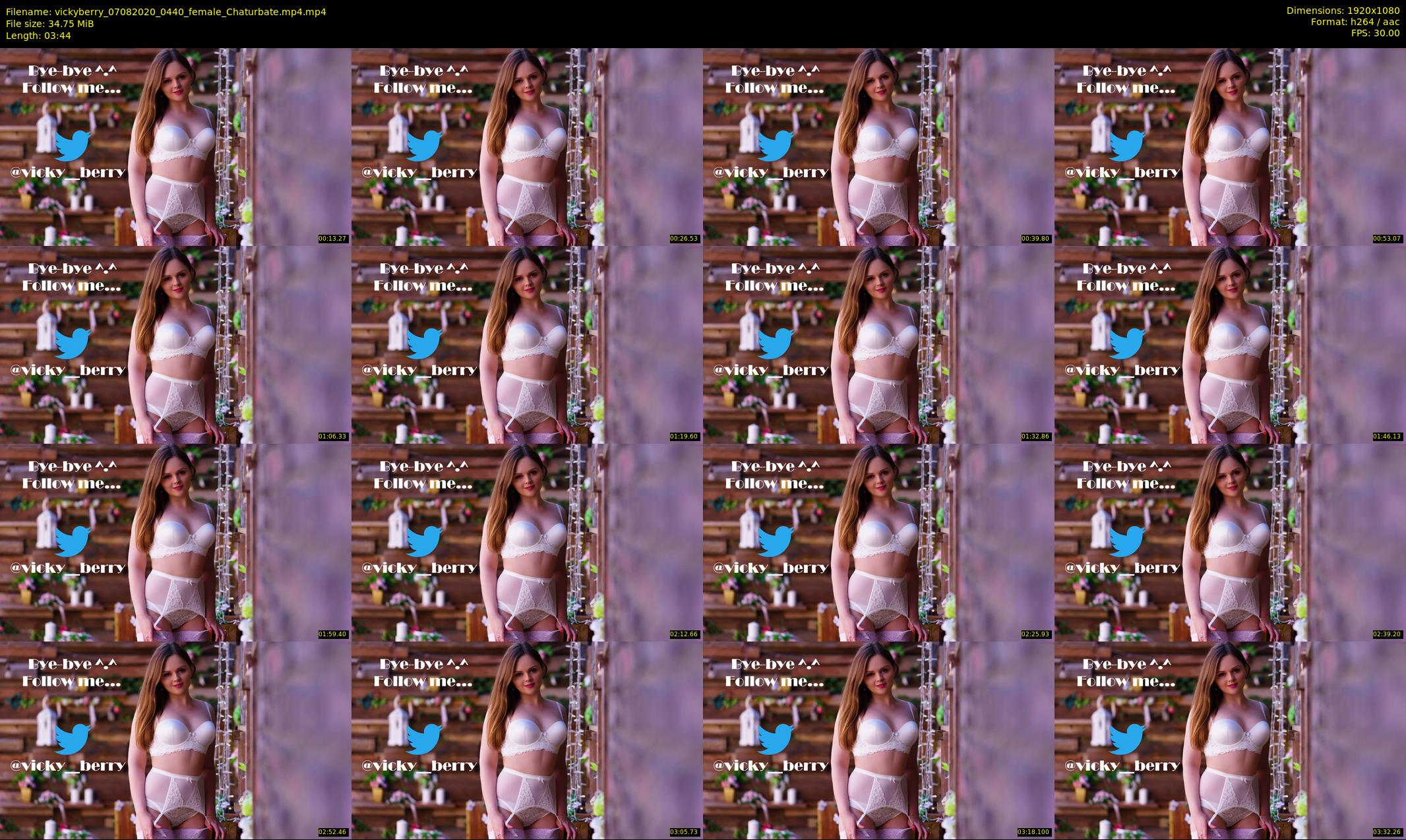 vickyberry — 4 minute Chaturbate female cam show recording, 1080p, Aug 7, 2020