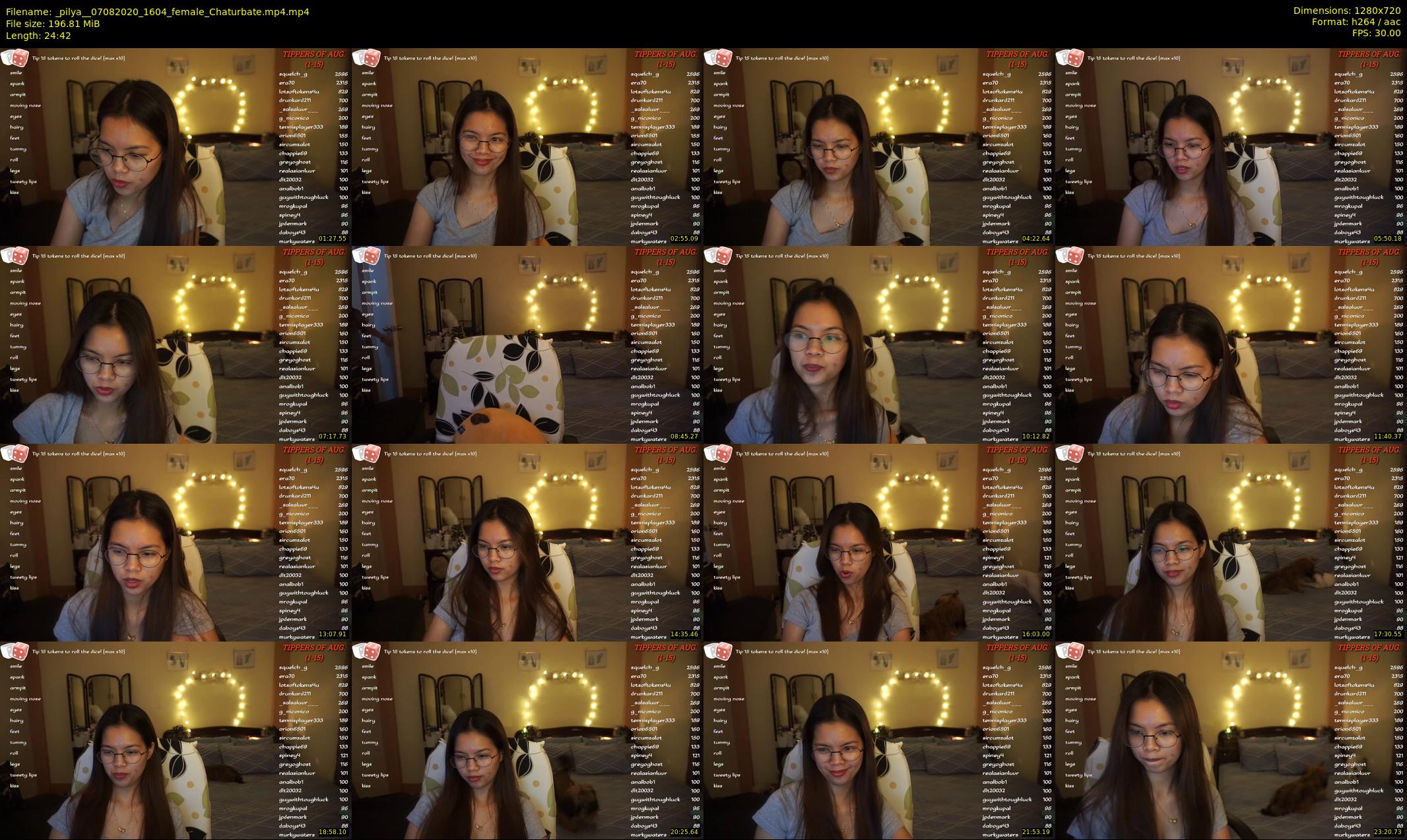 _pilya_ — 25 minute Chaturbate female cam show recording, 720p, Aug 7, 2020
