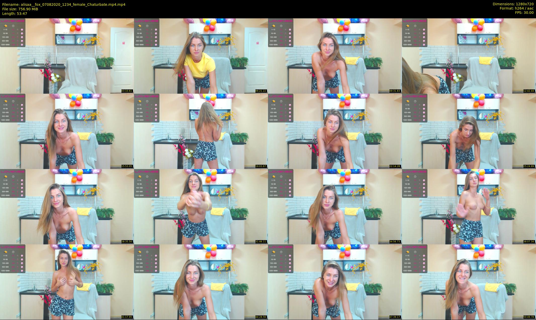 alisaa__fox — 54 minute Chaturbate female cam show recording, 720p, Aug 7, 2020
