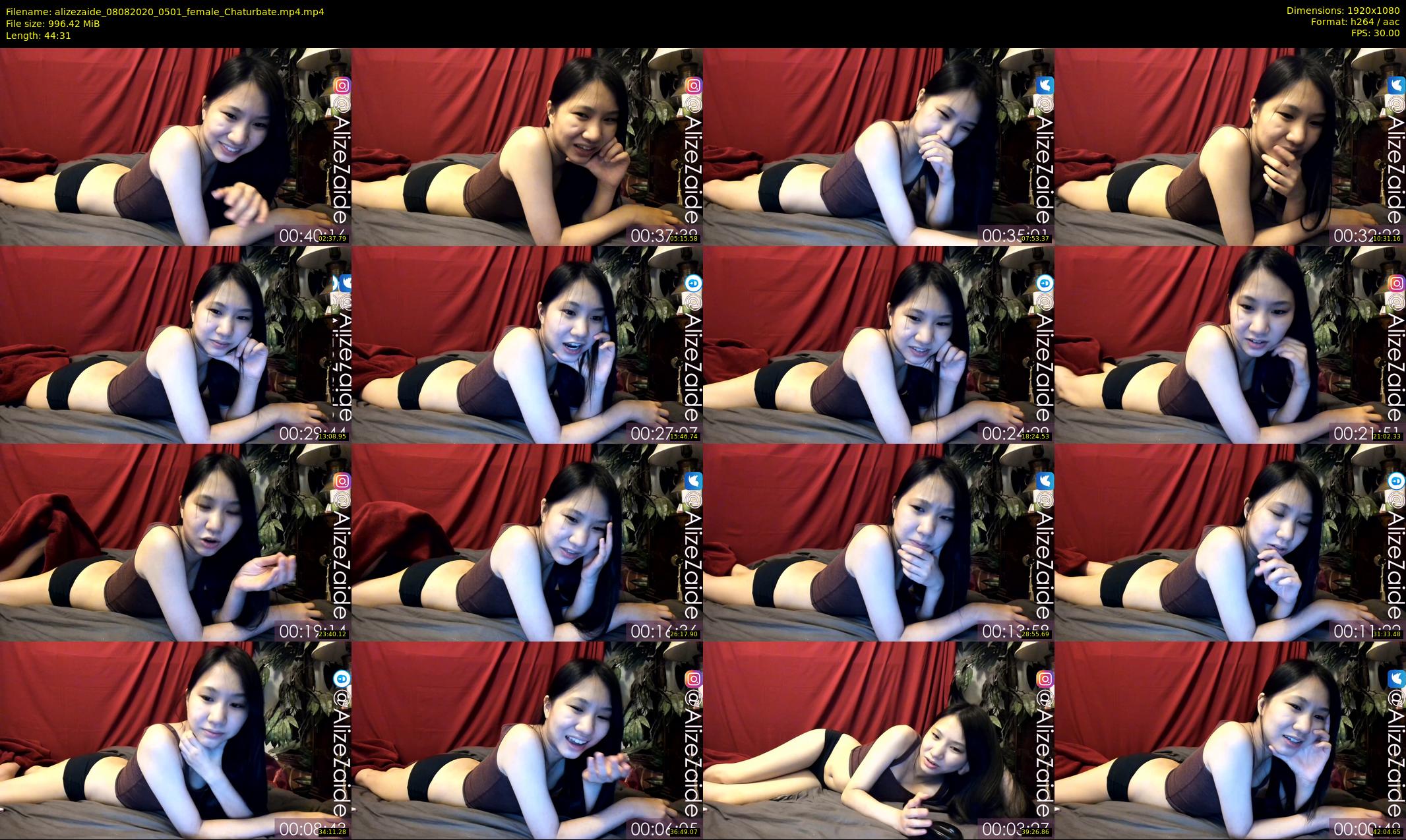 alizezaide — 45 minute Chaturbate female cam show recording, 1080p, Aug 8, 2020