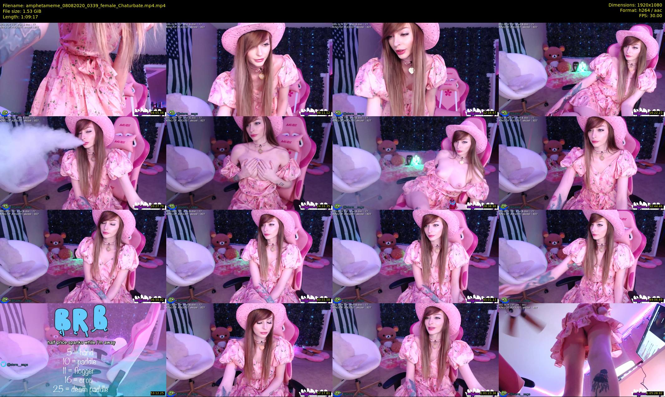 amphetameme — 70 minute Chaturbate female cam show recording, 1080p, Aug 8, 2020