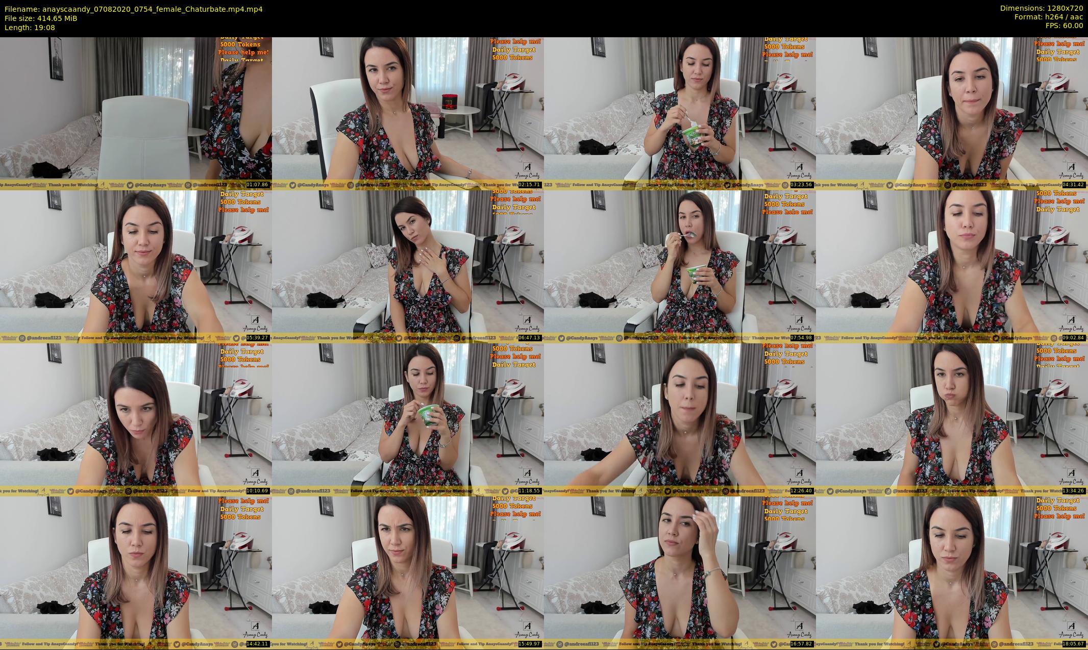 anayscaandy — 20 minute Chaturbate female cam show recording, 720p, Aug 7, 2020