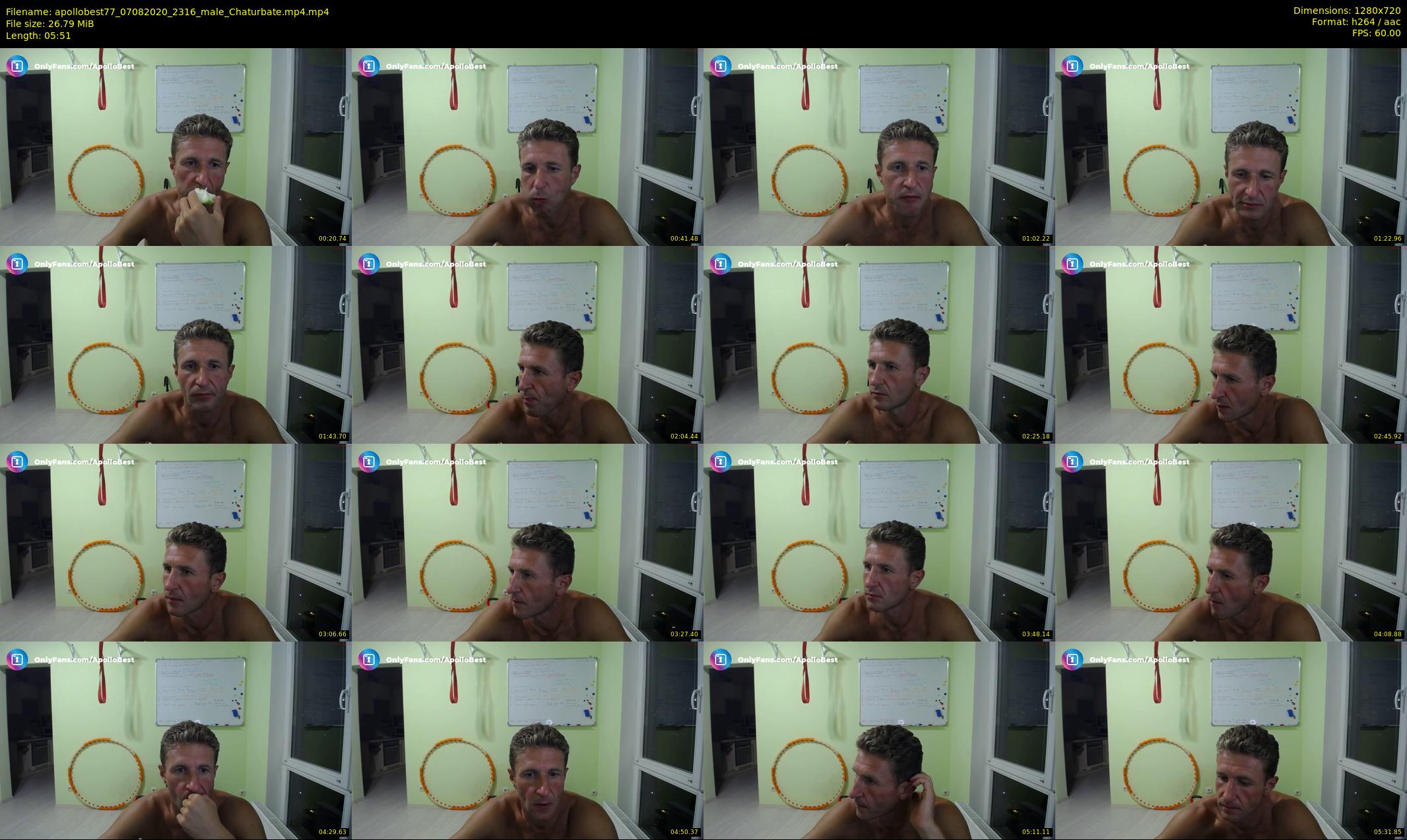 apollobest77 — 6 minute Chaturbate male cam show recording, 720p, Aug 7, 2020