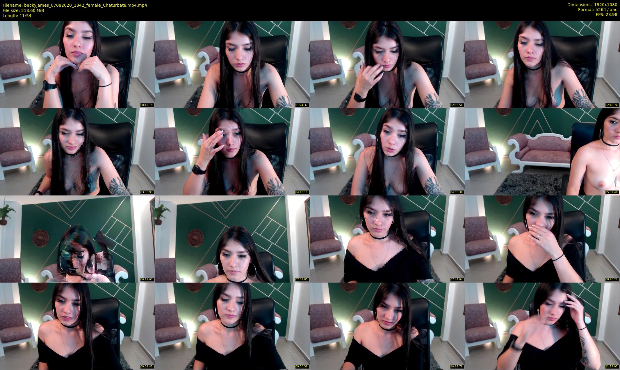 beckyjames — 12 minute Chaturbate female cam show recording, 1080p, Aug 7, 2020