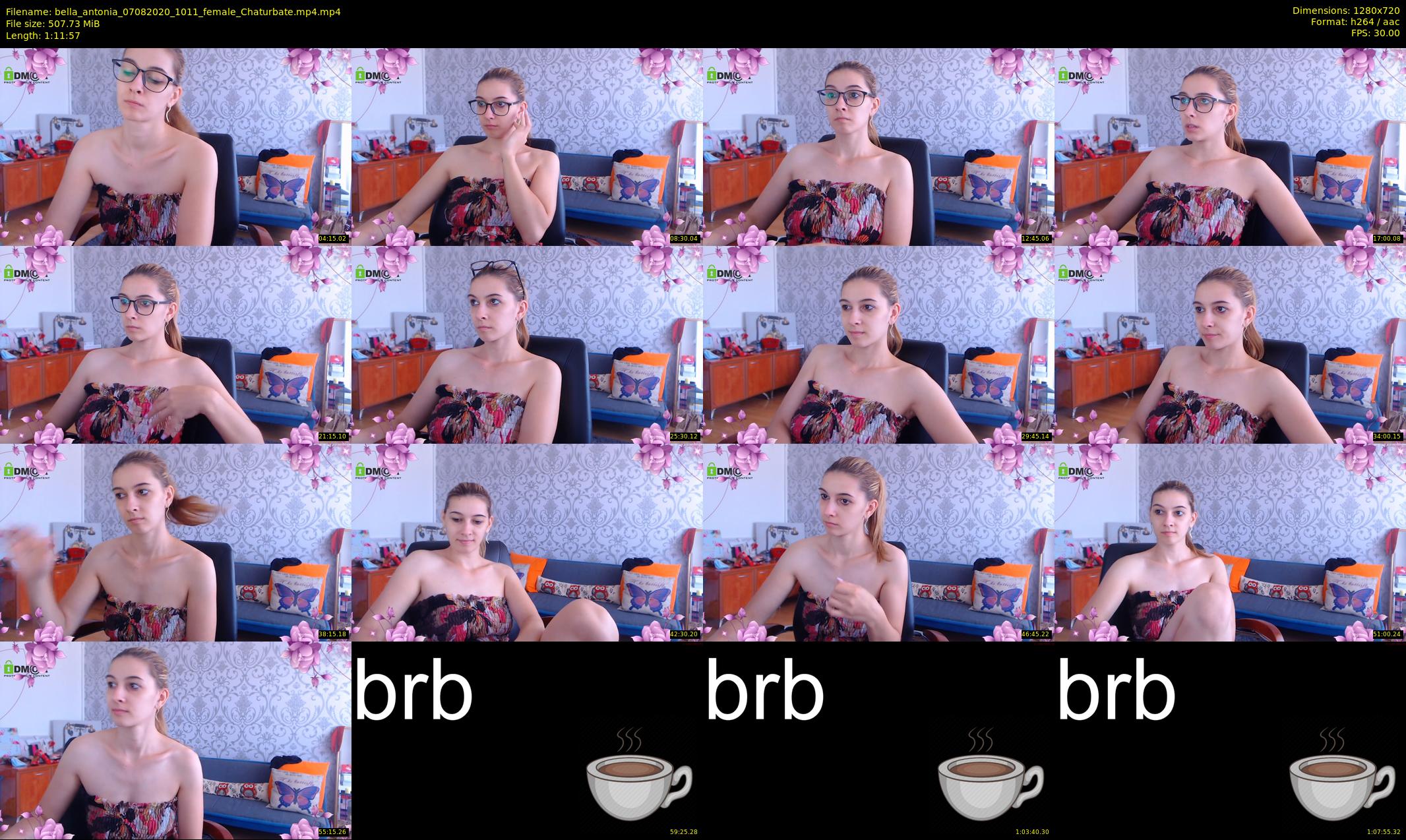 bella_antonia — 72 minute Chaturbate female cam show recording, 720p, Aug 7, 2020