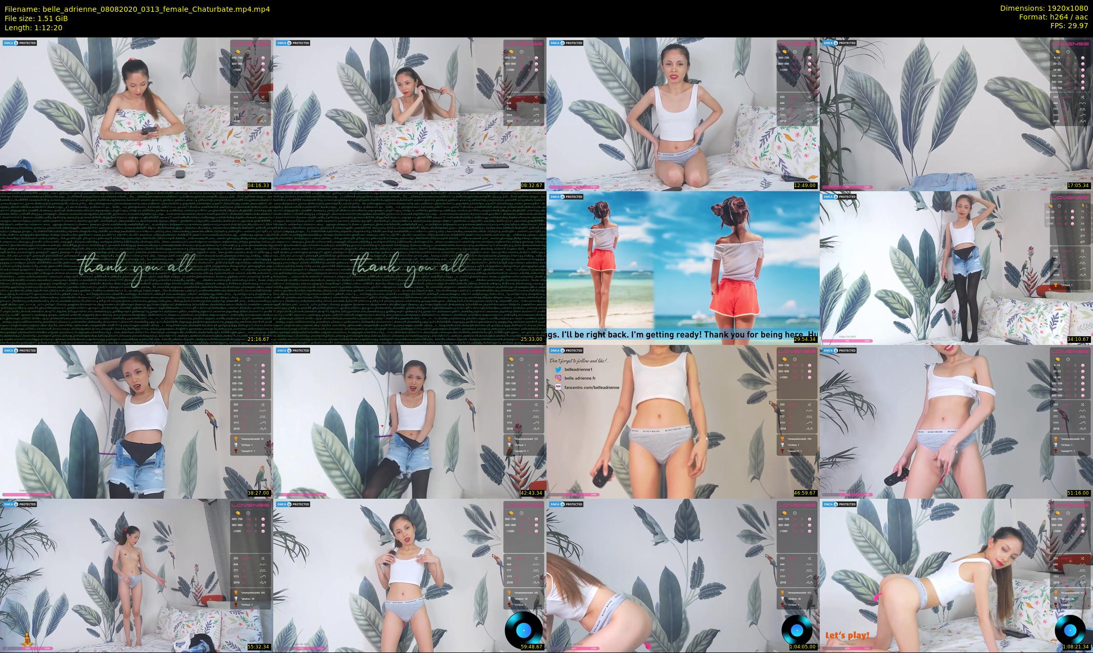 belle_adrienne — 73 minute Chaturbate couple cam show recording, 1080p, Aug 8, 2020