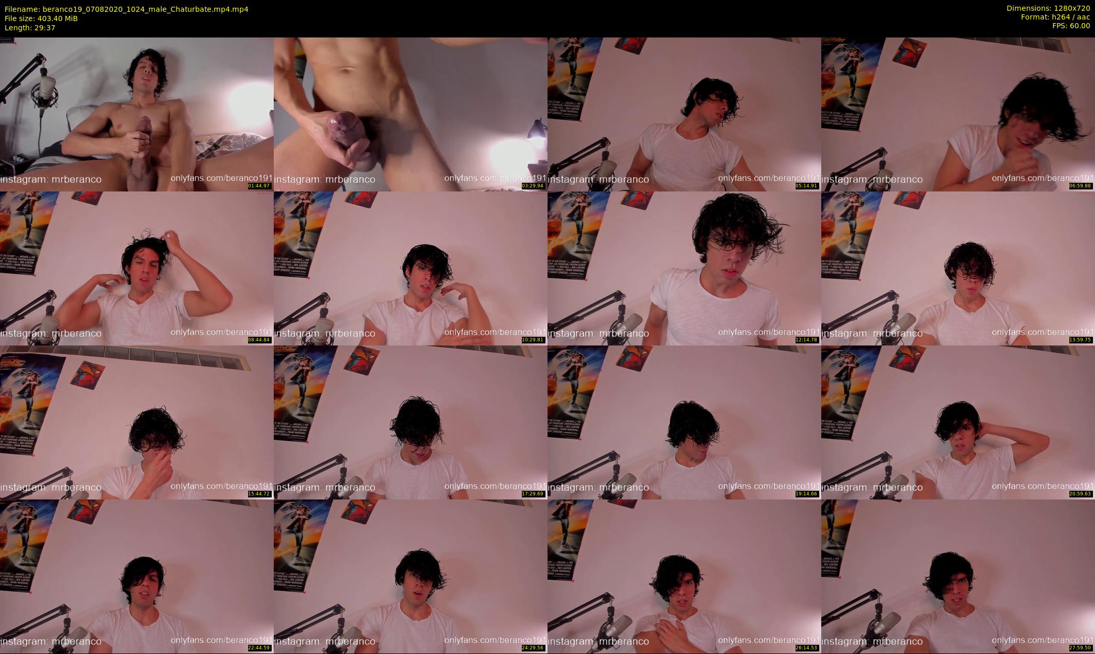 beranco19 — 30 minute Chaturbate male cam show recording, 720p, Aug 7, 2020