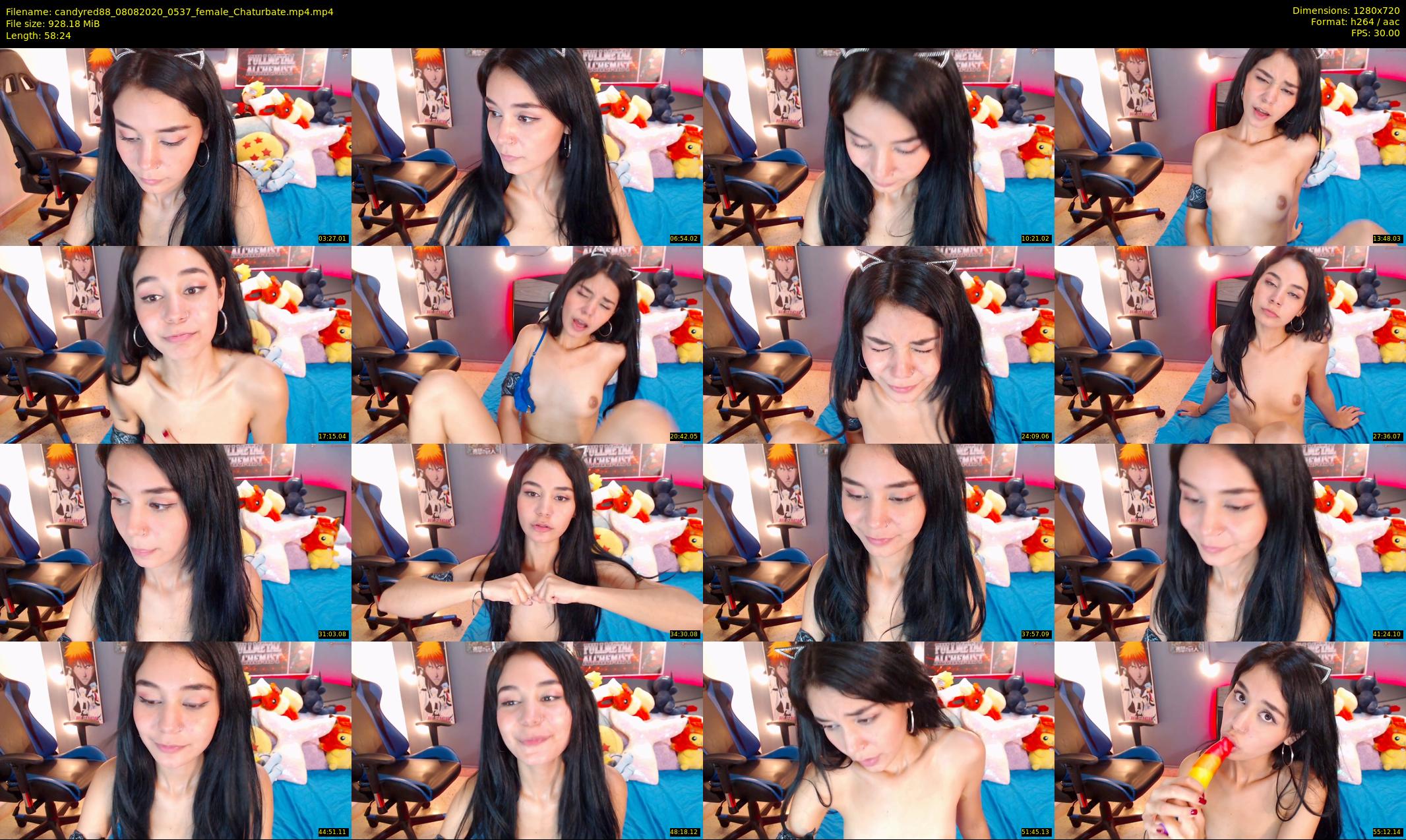 candyred88 — 59 minute Chaturbate female cam show recording, 720p, Aug 8, 2020