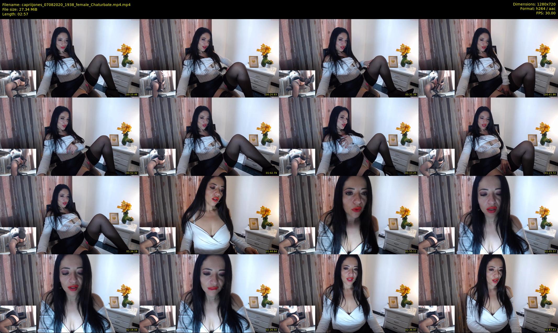 capriijones — 3 minute Chaturbate female cam show recording, 720p, Aug 7, 2020