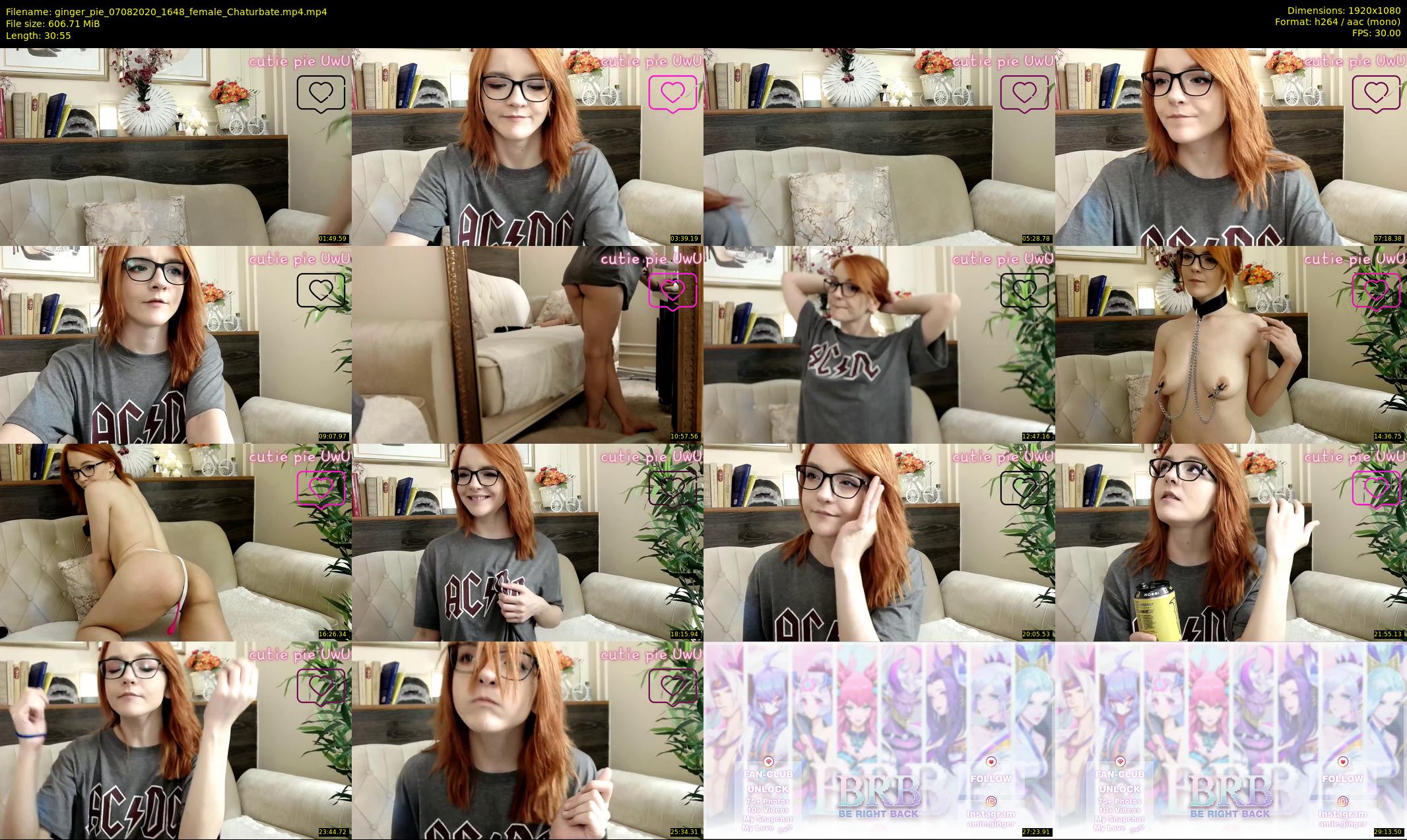 ginger_pie — 31 minute Chaturbate female cam show recording, 1080p, Aug 7, 2020
