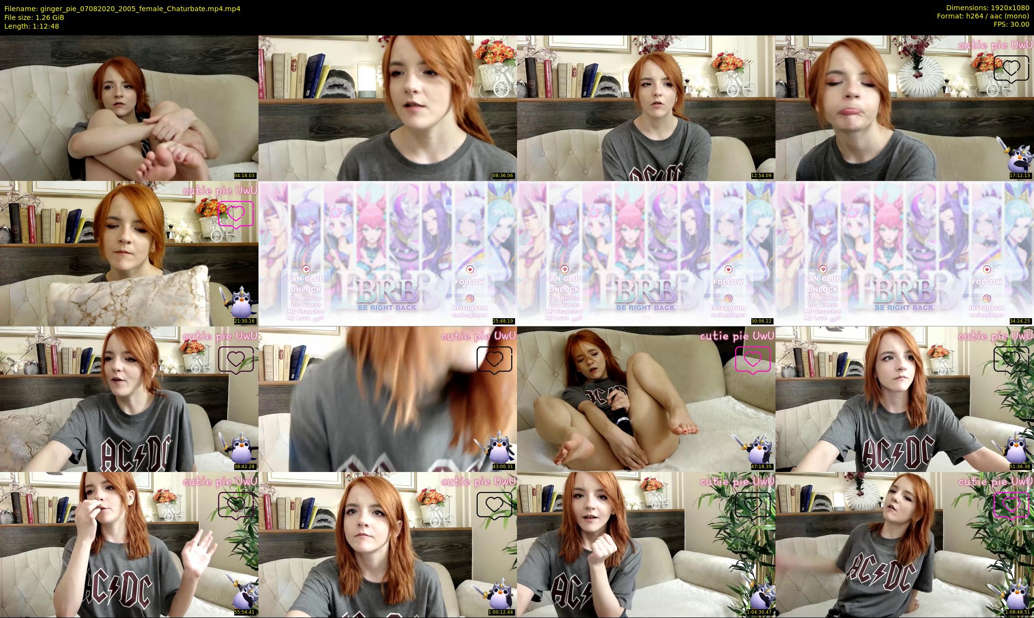 ginger_pie — 73 minute Chaturbate female cam show recording, 1080p, Aug 7, 2020