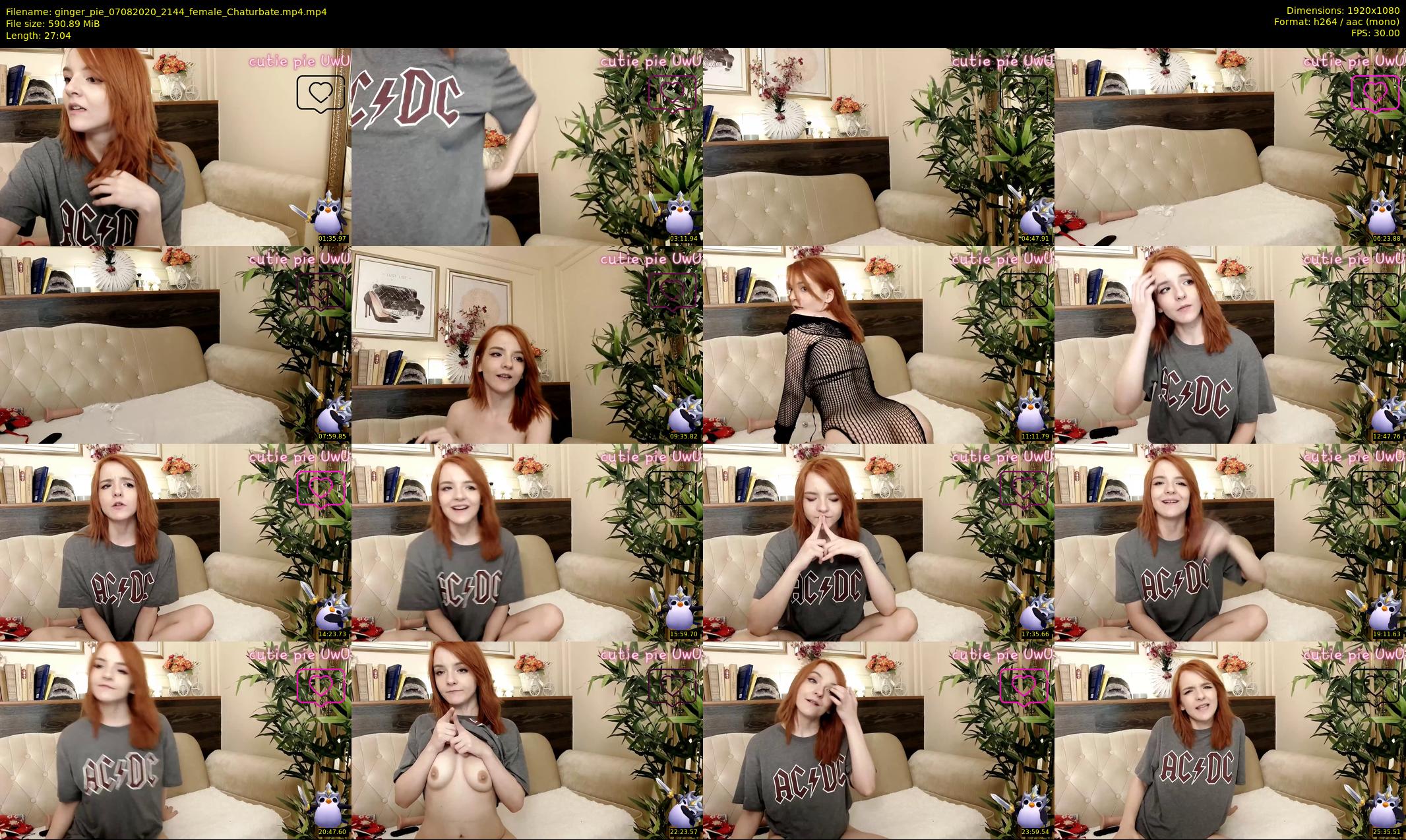 ginger_pie — 28 minute Chaturbate female cam show recording, 1080p, Aug 7, 2020