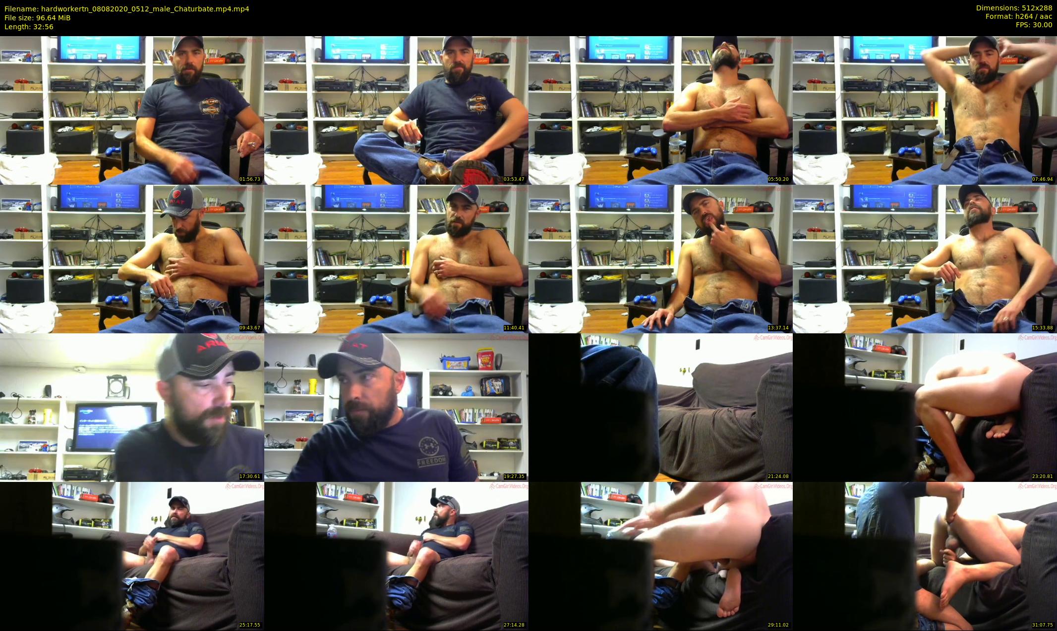 hardworkertn — 33 minute Chaturbate male cam show recording, SD, Aug 8, 2020