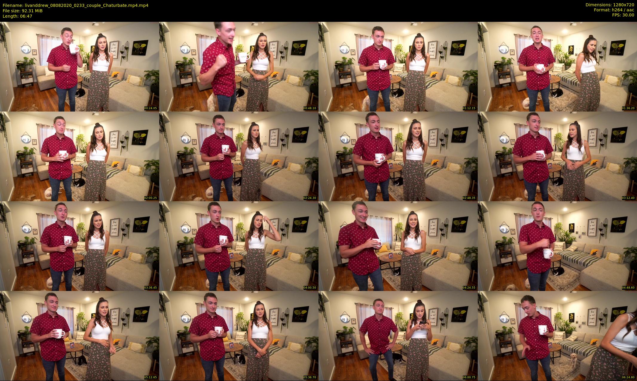 livanddrew — 7 minute Chaturbate couple cam show recording, 720p, Aug 8, 2020